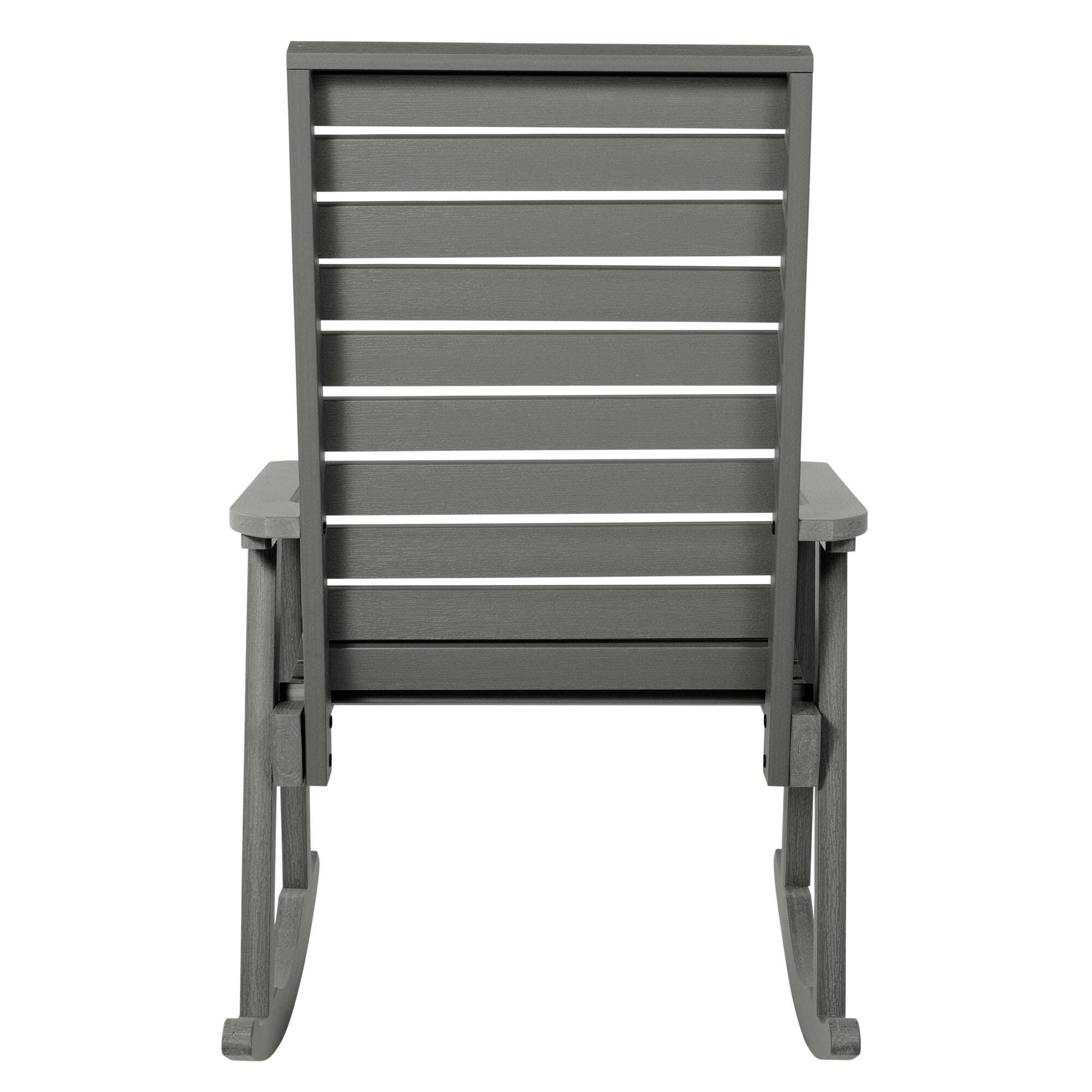 Highwood® Weatherly Outdoor Rocking Chair, Coastal Teak, large