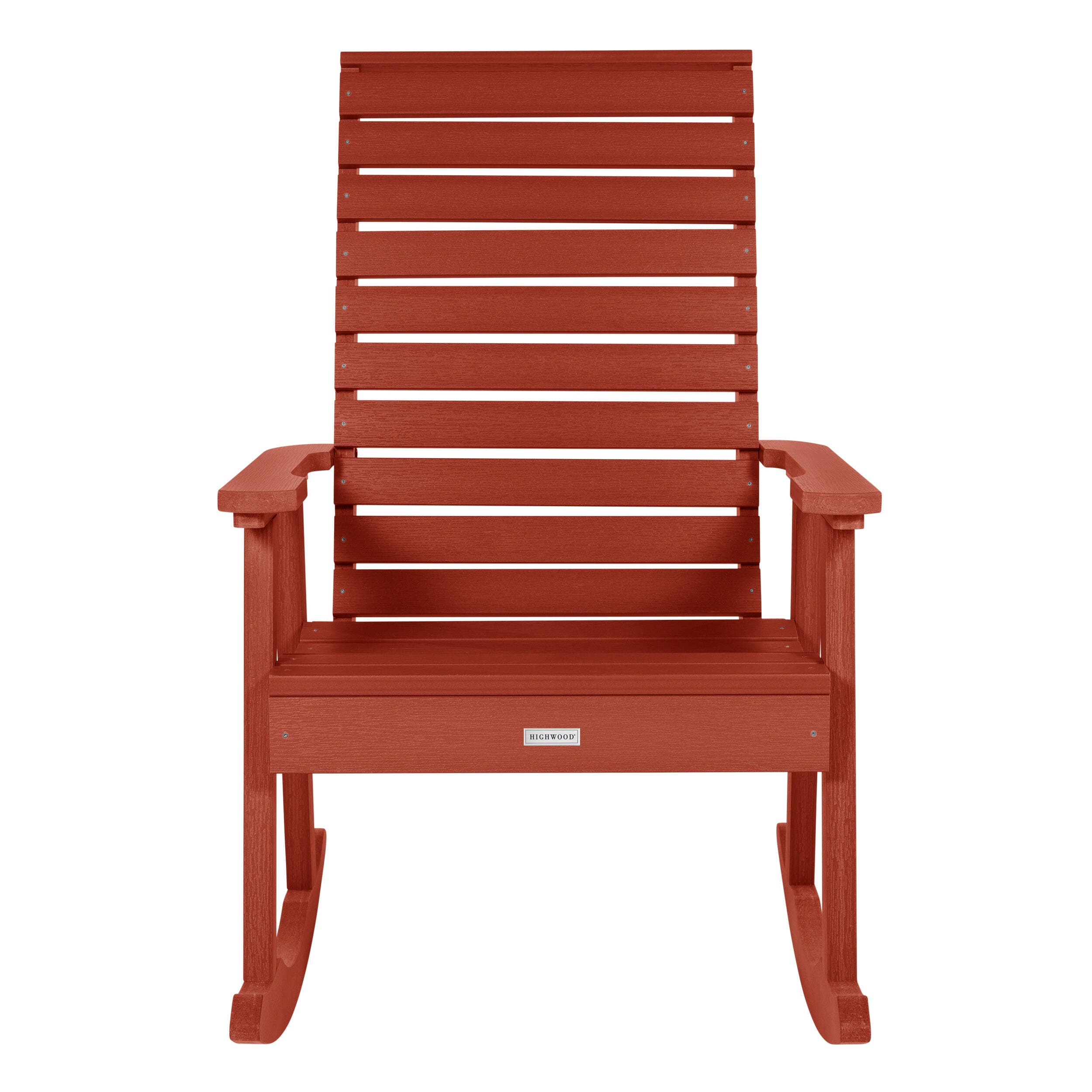 Highwood® Weatherly Outdoor Rocking Chair, Rustic Red, large