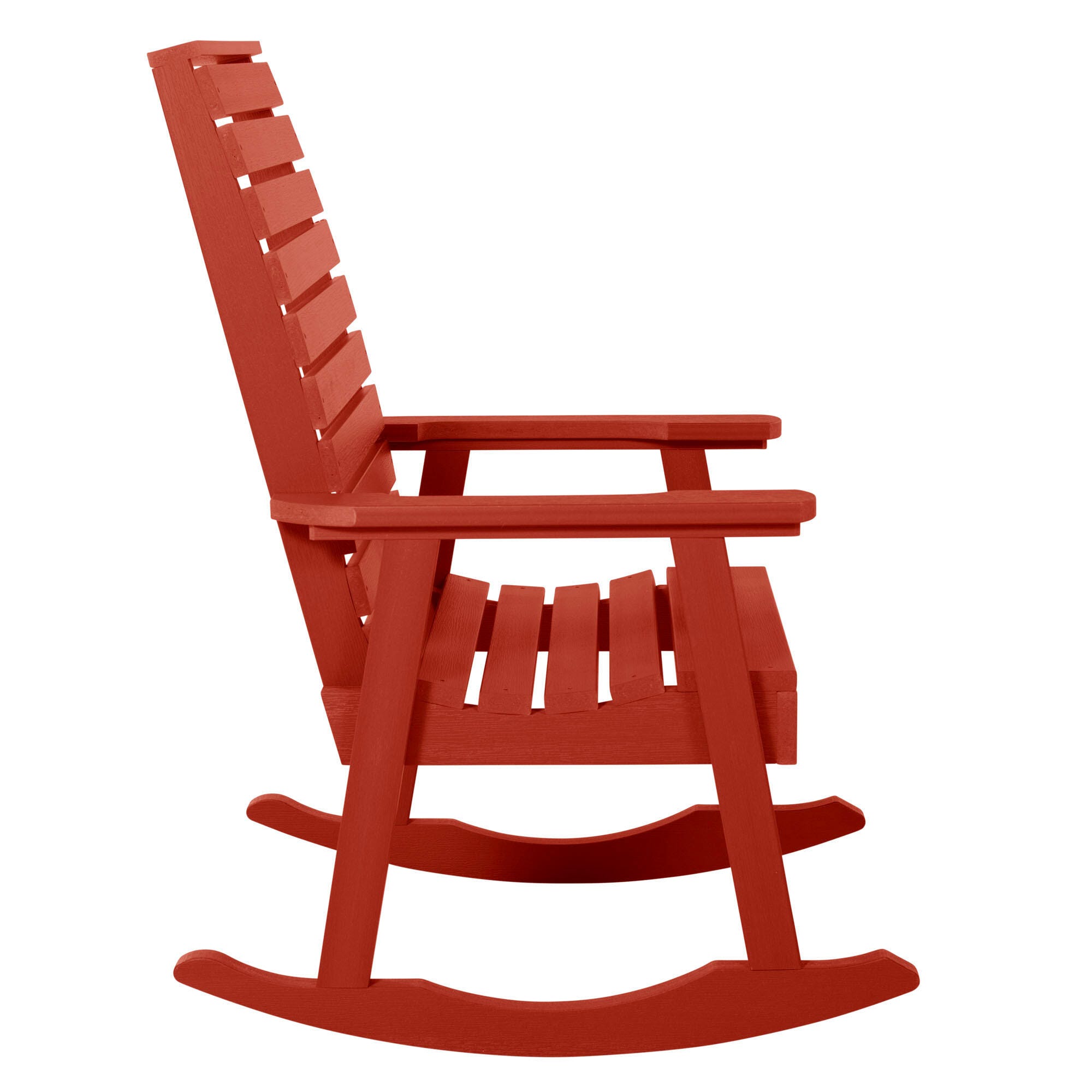 Highwood® Weatherly Outdoor Rocking Chair, Rustic Red, large