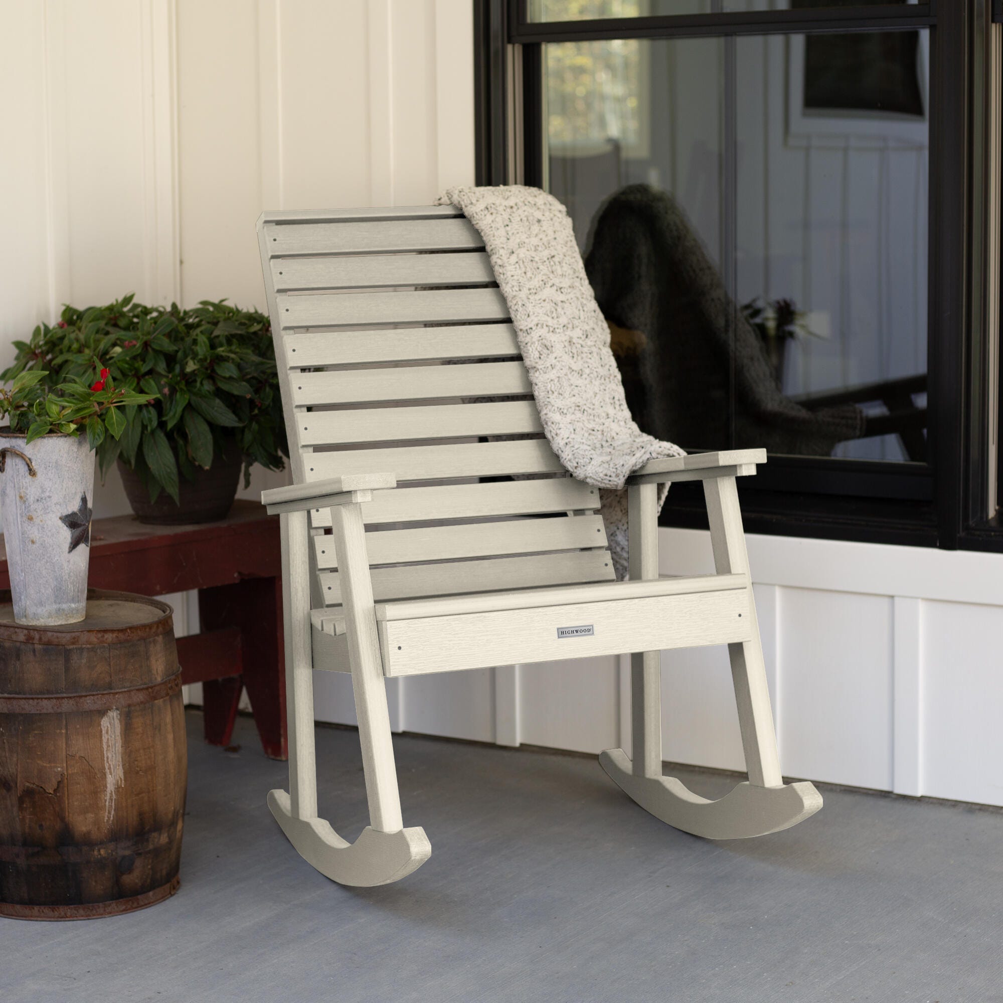 Highwood&reg; Weatherly Outdoor Rocking Chair, Whitewash, rollover