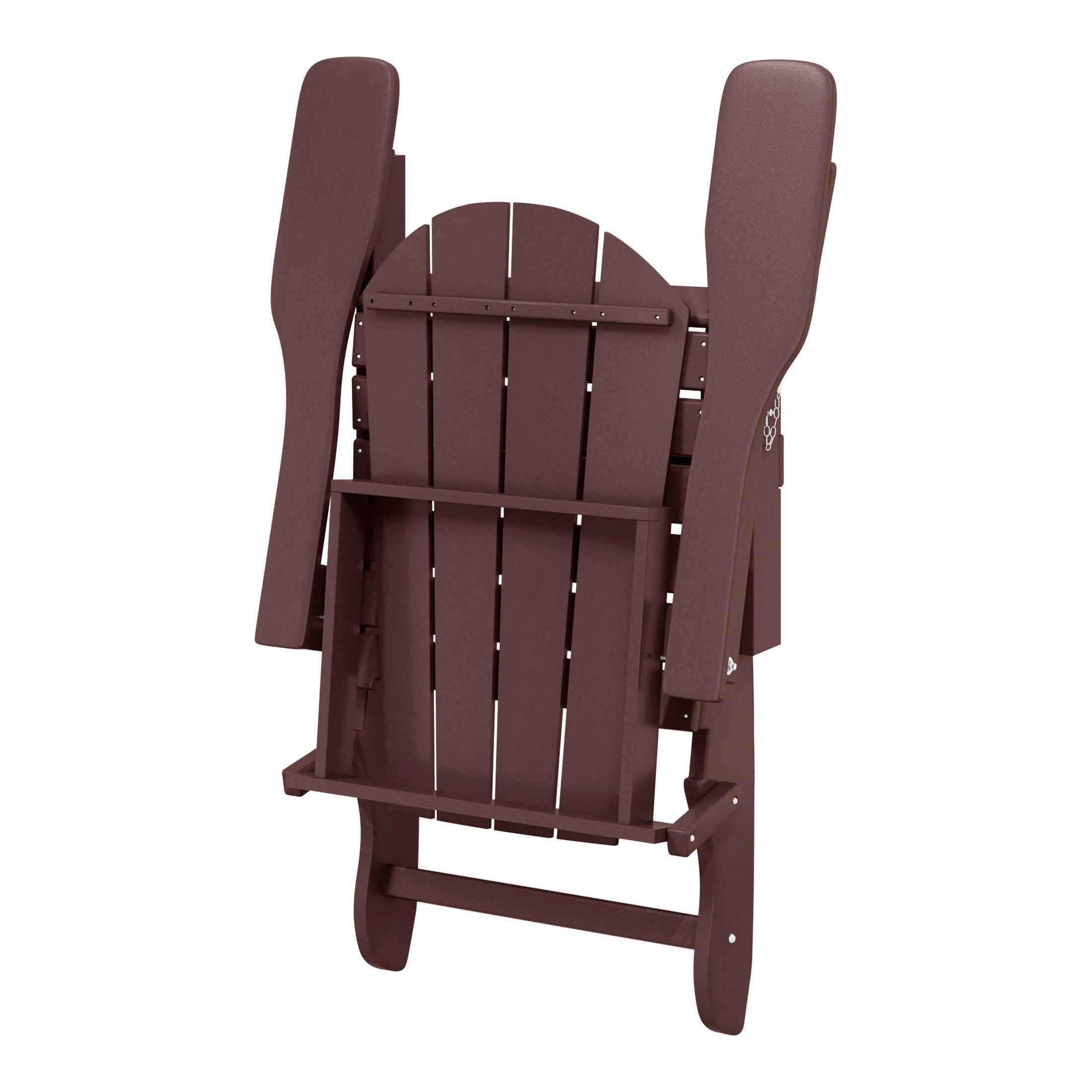 Westin Outdoor Newport Folding Poly Adirondack Chair (set Of 2), Dark Brown, large