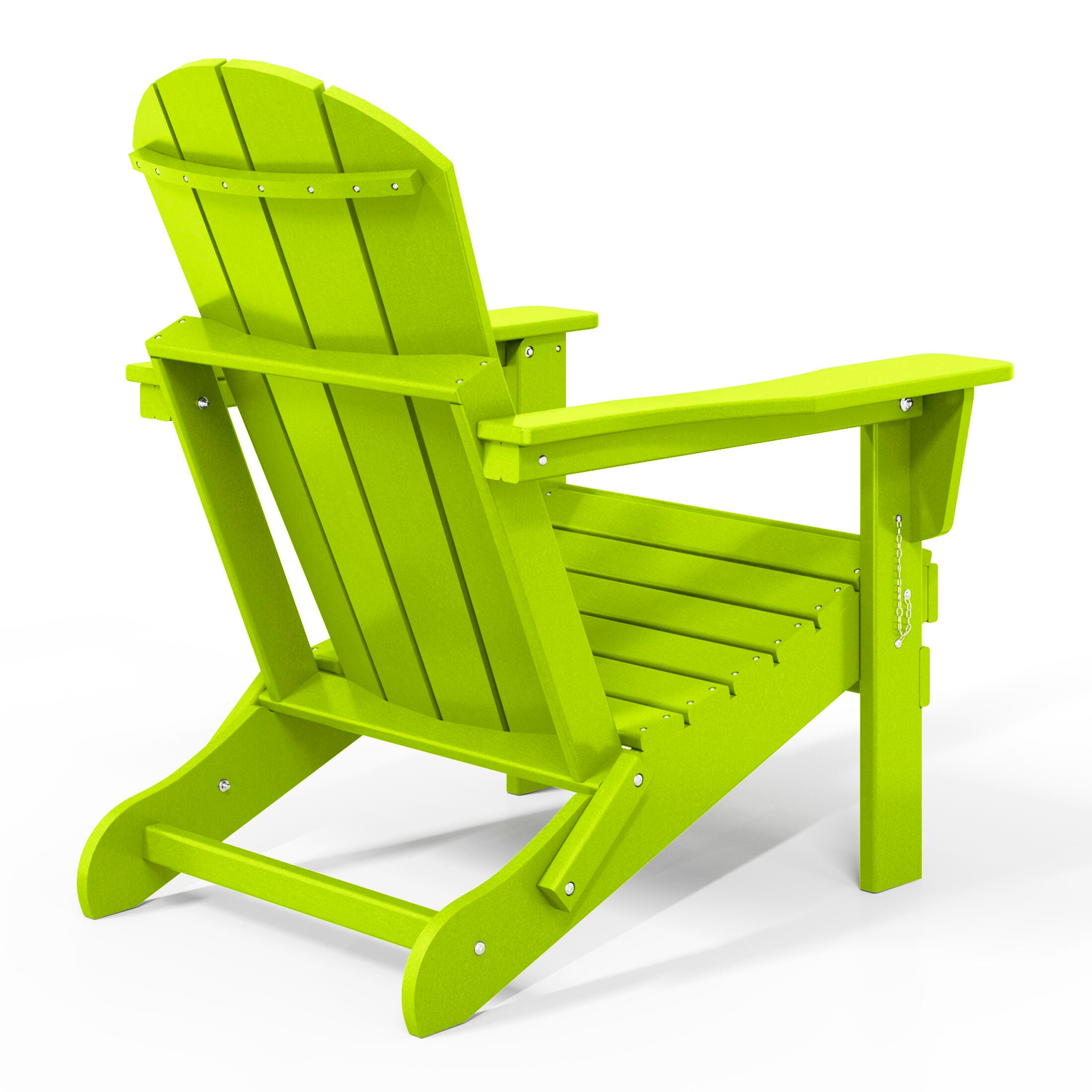Westin Outdoor Newport Folding Poly Adirondack Chair (set Of 2), Lime, large