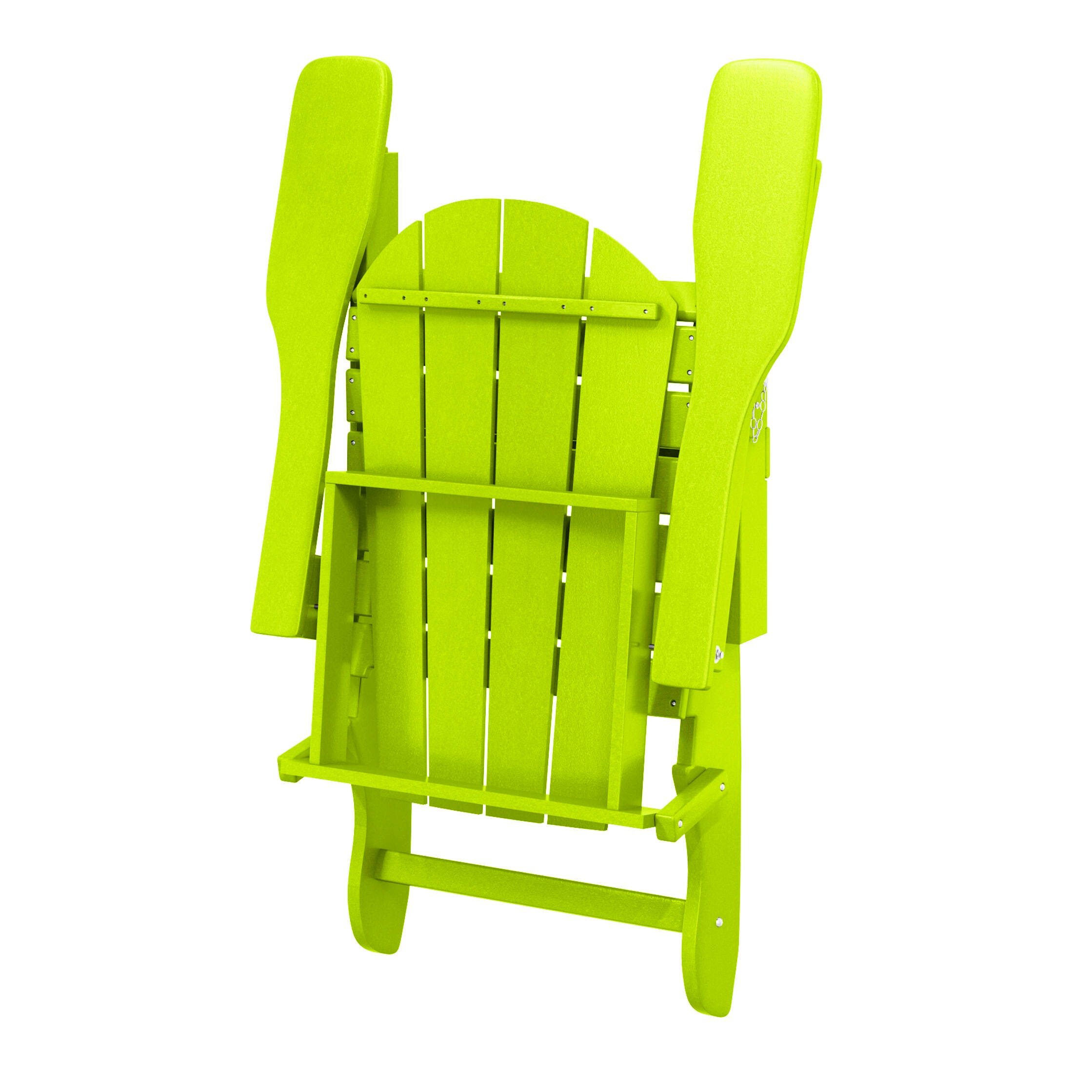Westin Outdoor Newport Folding Poly Adirondack Chair (set Of 2), Lime, large