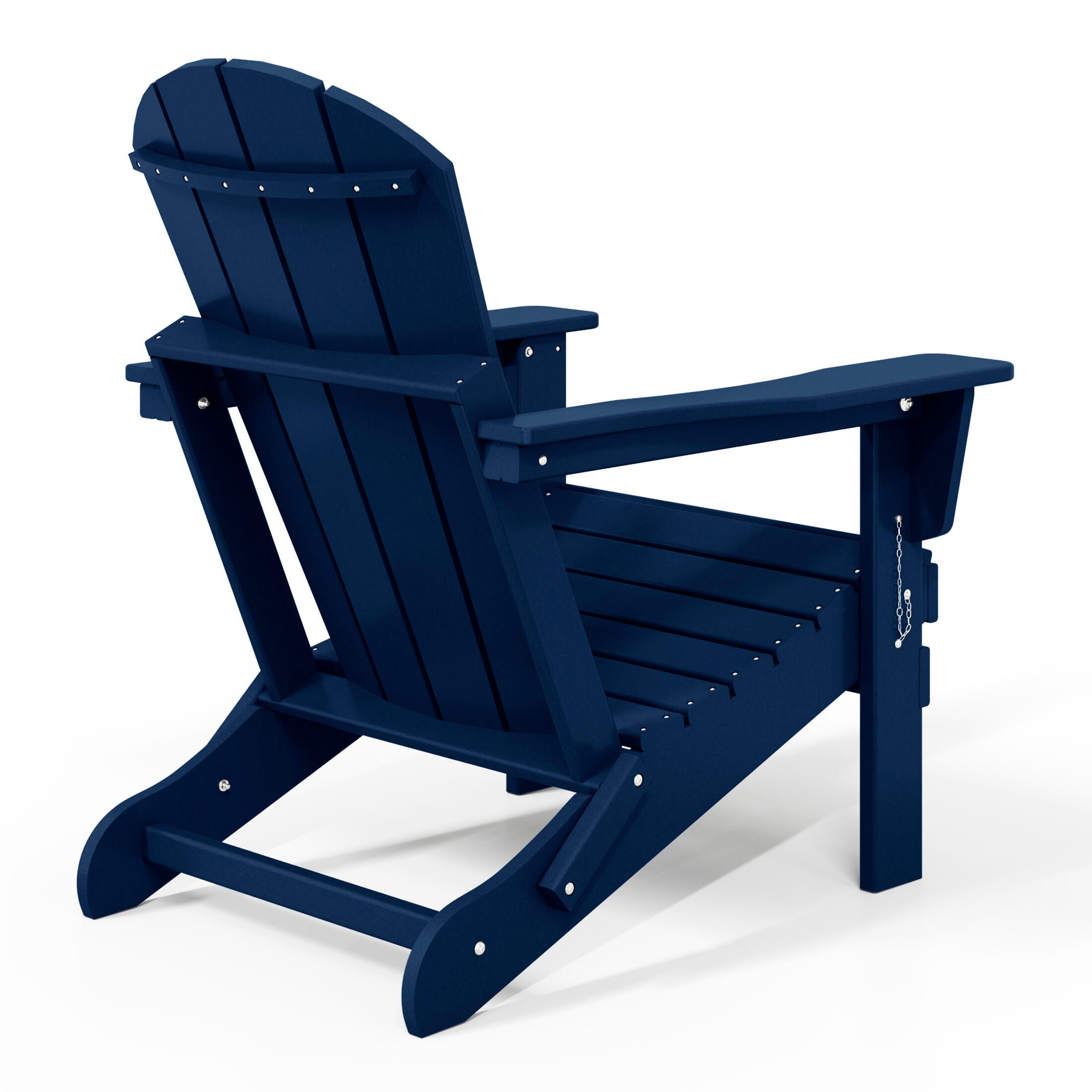 Westin Outdoor Newport Folding Poly Adirondack Chair (set Of 2), Navy Blue, large