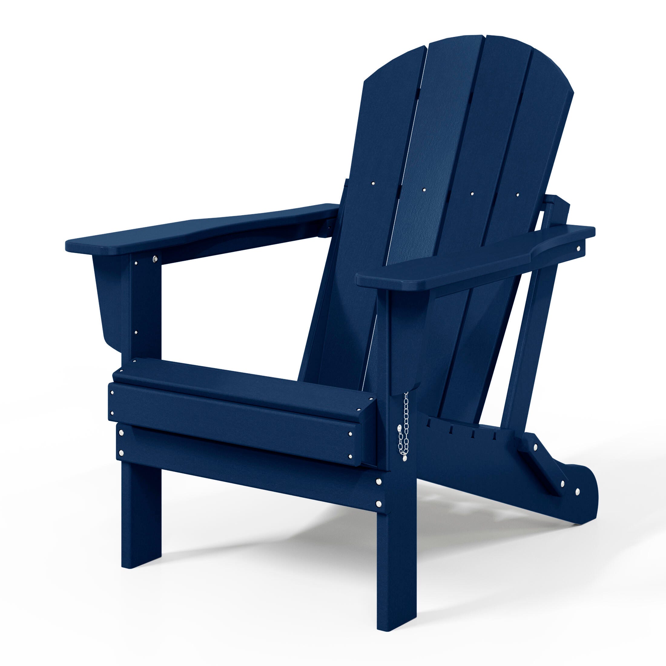 Westin Outdoor Newport Folding Poly Adirondack Chair (set Of 2), Navy Blue, large