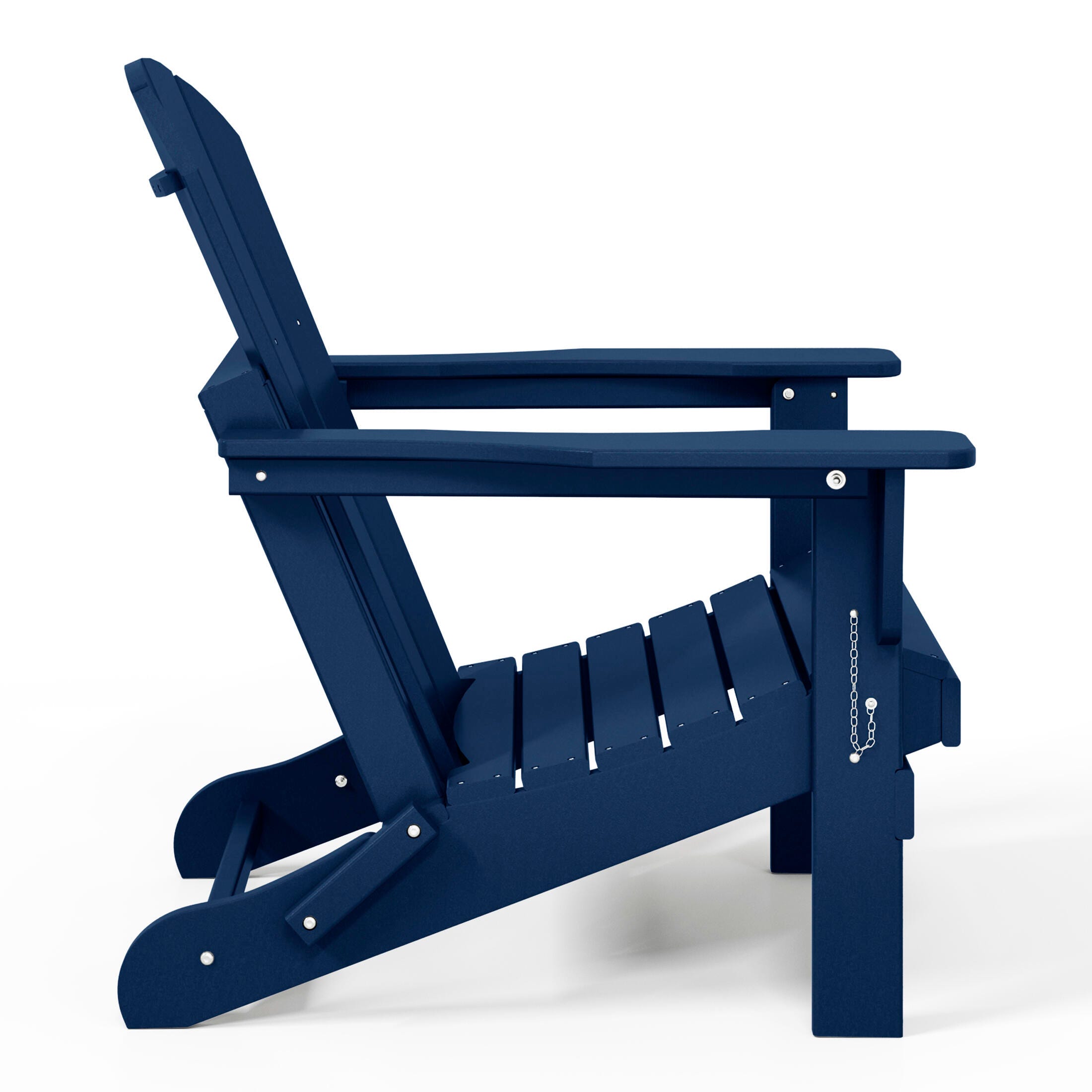 Westin Outdoor Newport Folding Poly Adirondack Chair (set Of 2), Navy Blue, large