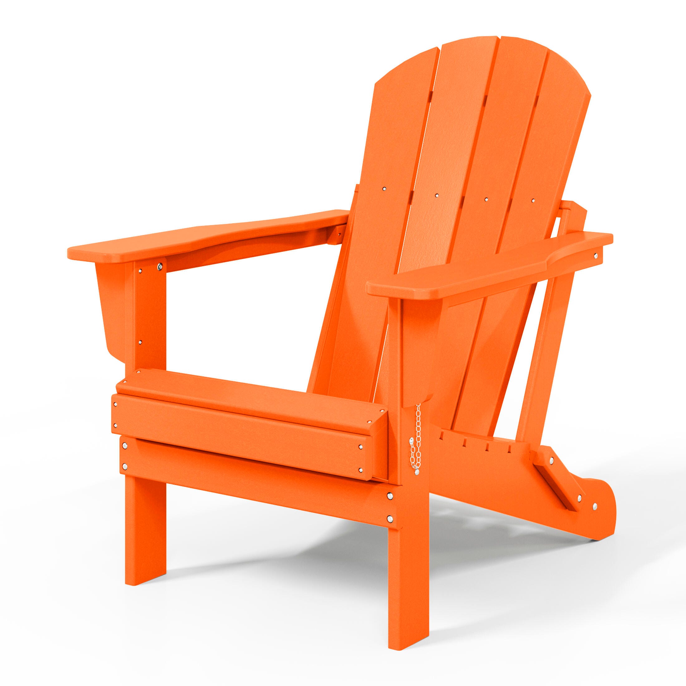 Westin Outdoor Newport Folding Poly Adirondack Chair (set Of 2), Orange, large