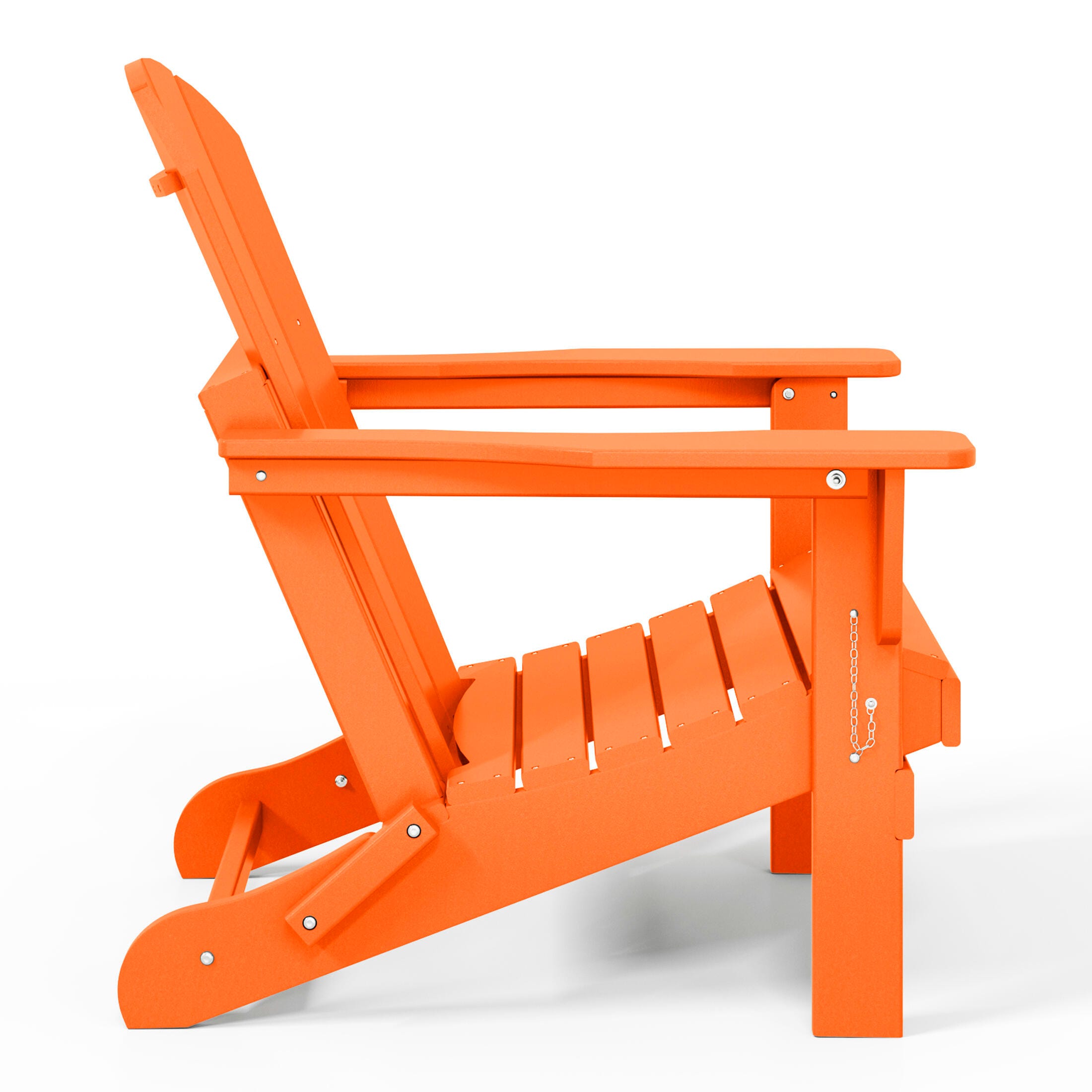 Westin Outdoor Newport Folding Poly Adirondack Chair (set Of 2), Orange, large