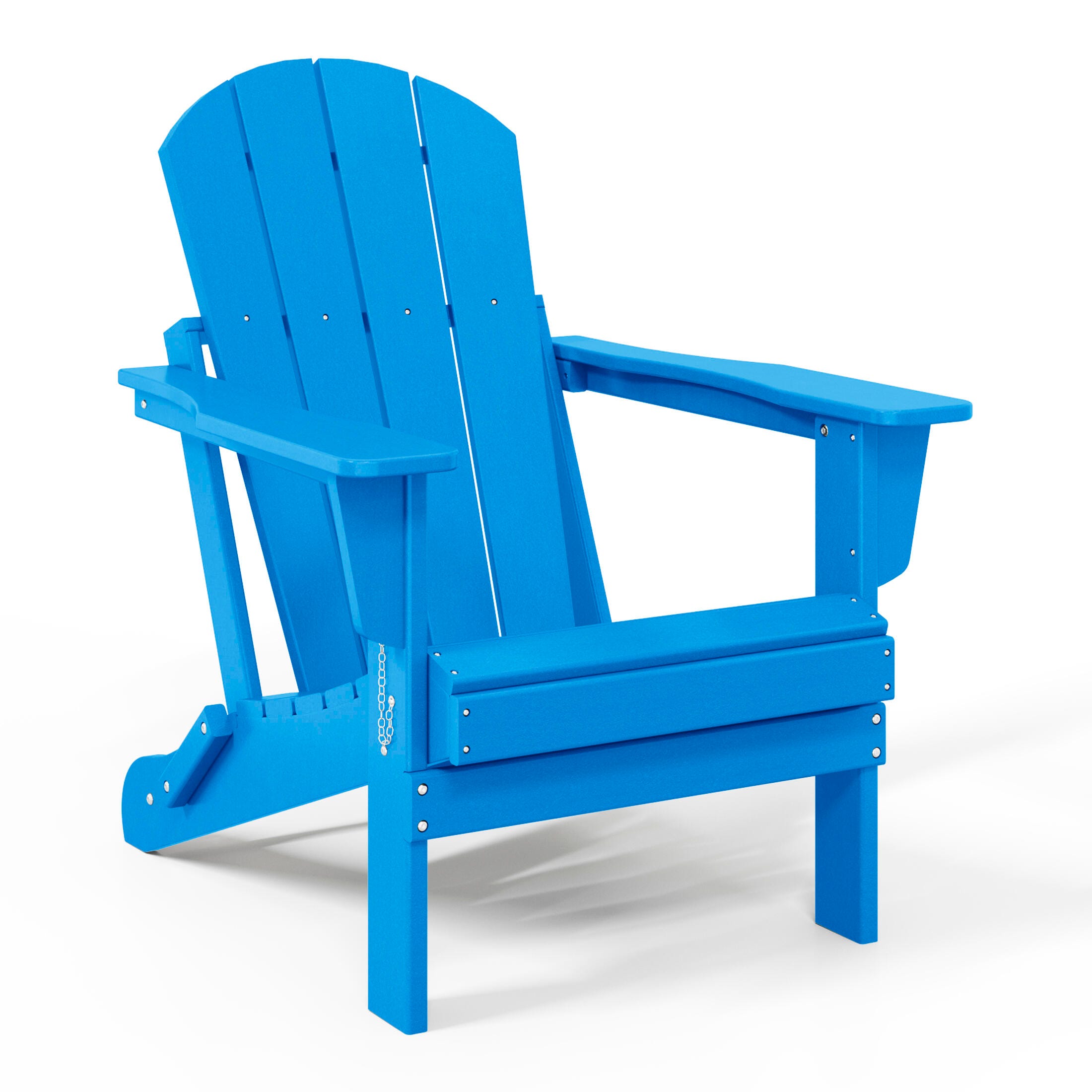 Westin Outdoor Newport Folding Poly Adirondack Chair (set Of 2), Pacific Blue, large