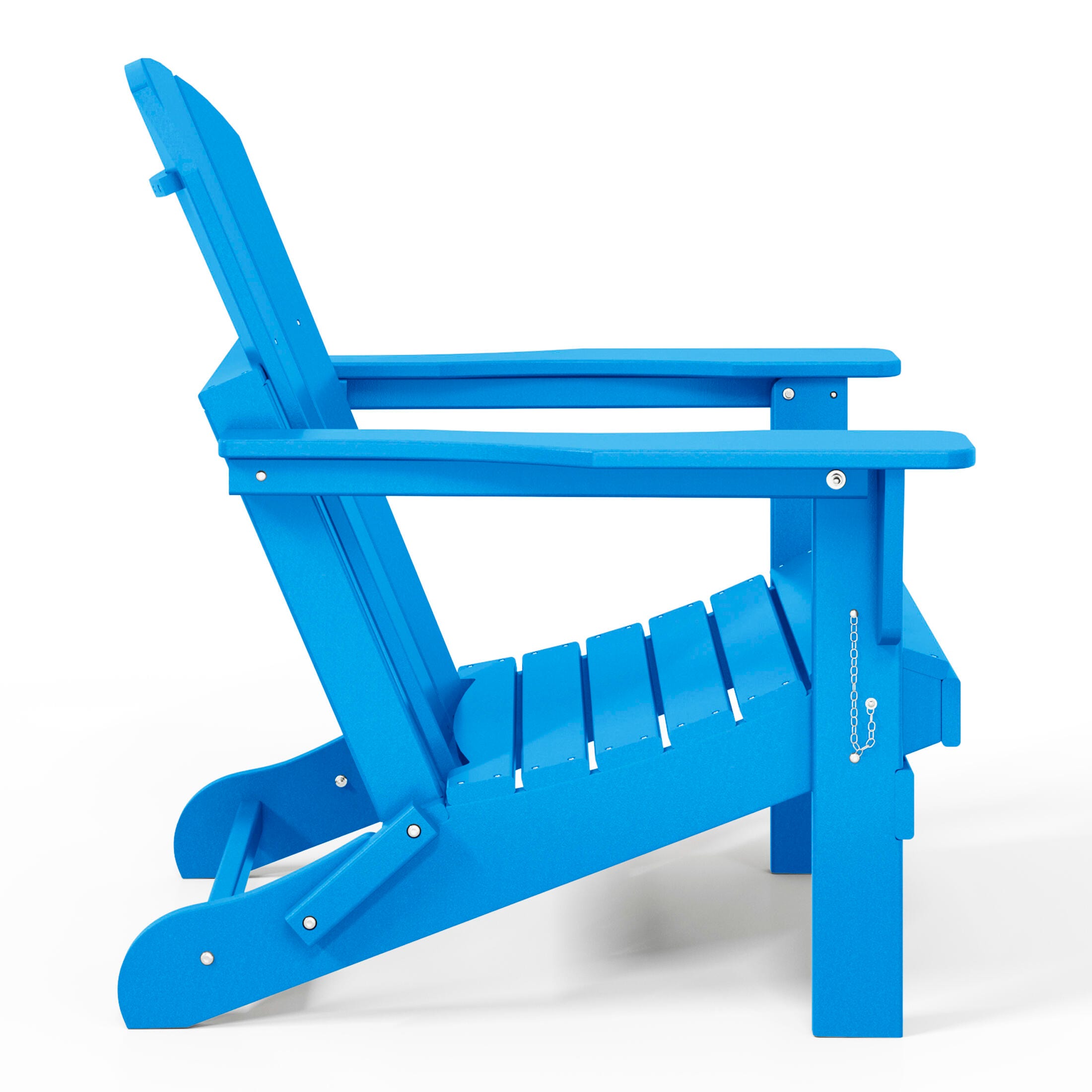 Westin Outdoor Newport Folding Poly Adirondack Chair (set Of 2), Pacific Blue, large