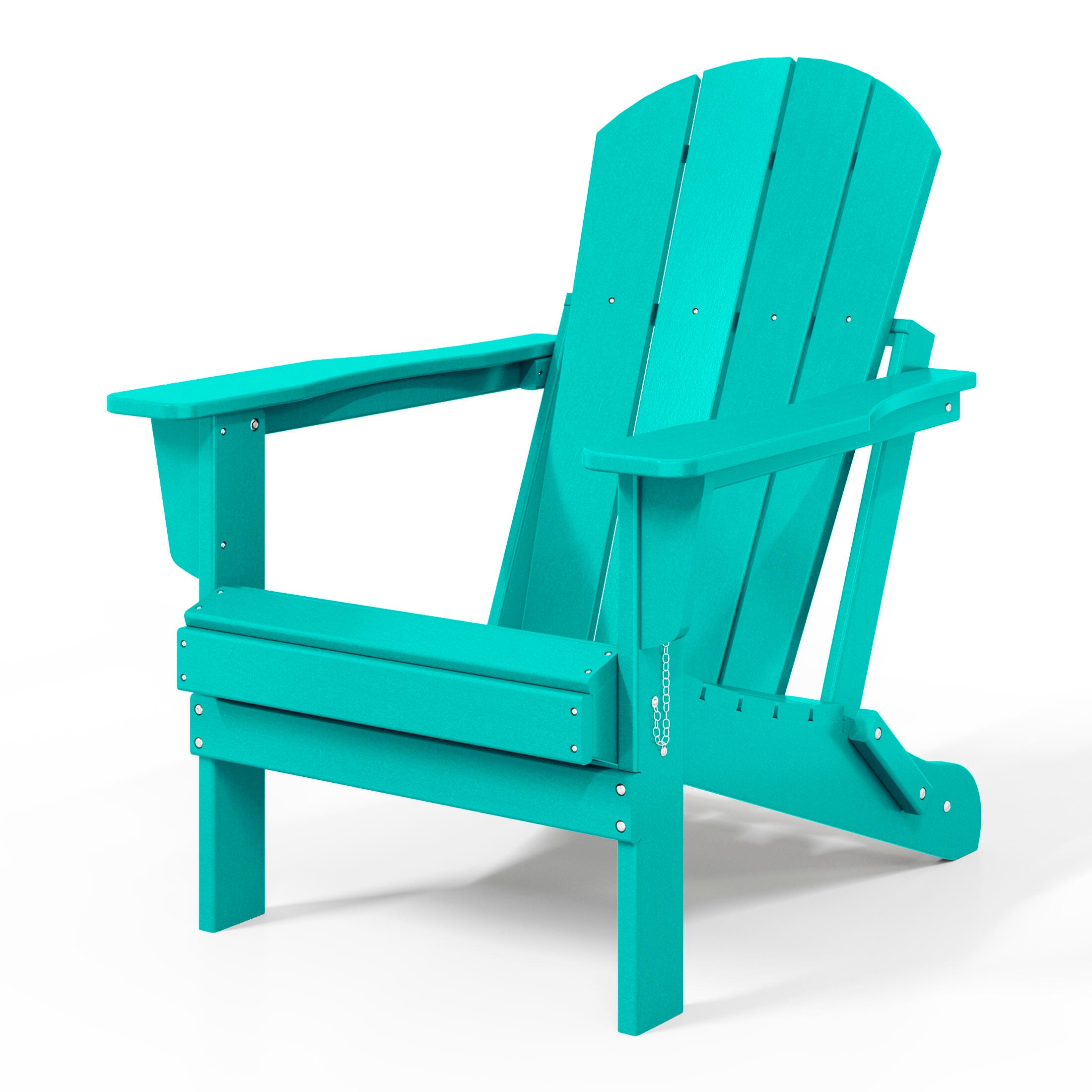 Westin Outdoor Newport Folding Poly Adirondack Chair (set Of 2), Turquoise, large