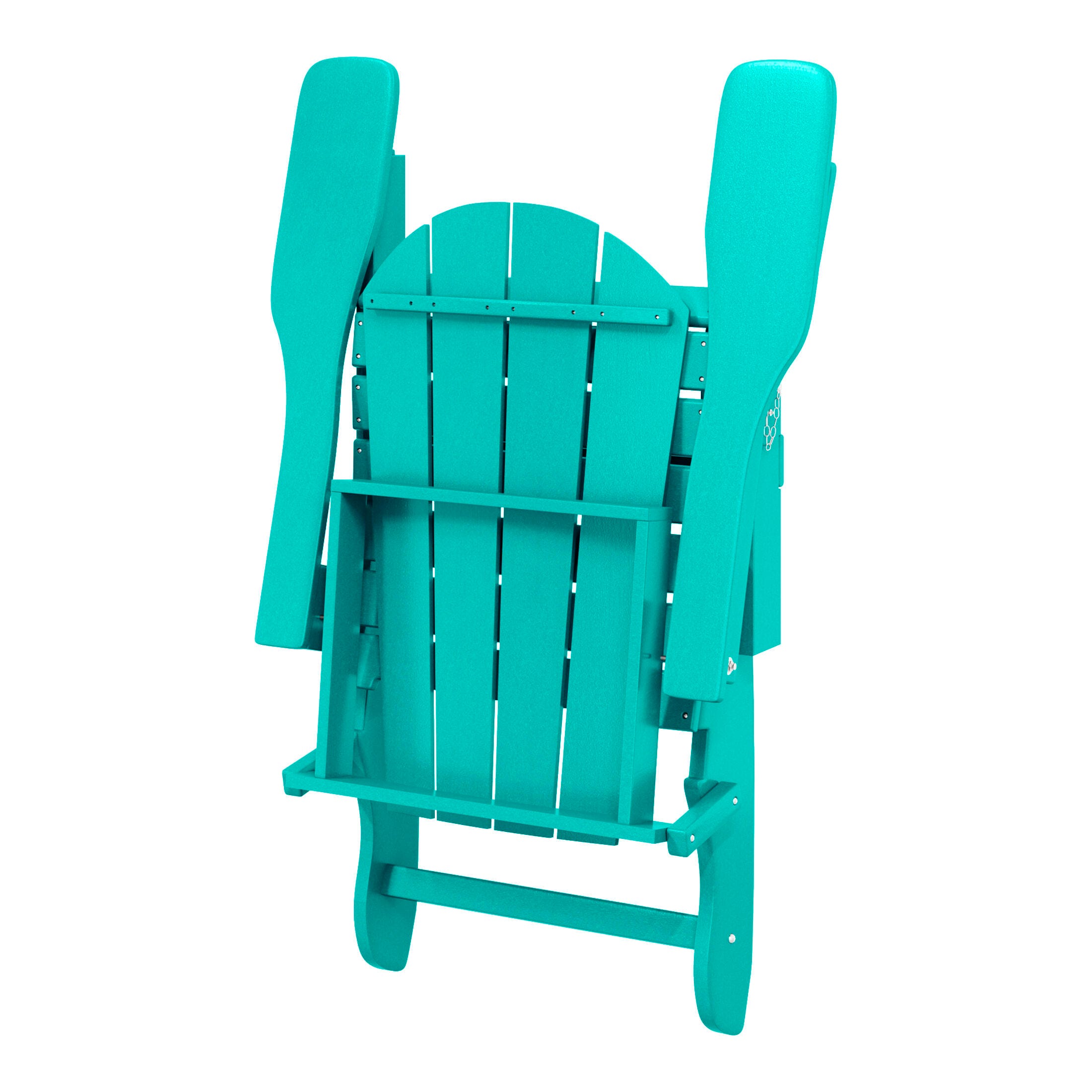 Westin Outdoor Newport Folding Poly Adirondack Chair (set Of 2), Turquoise, large