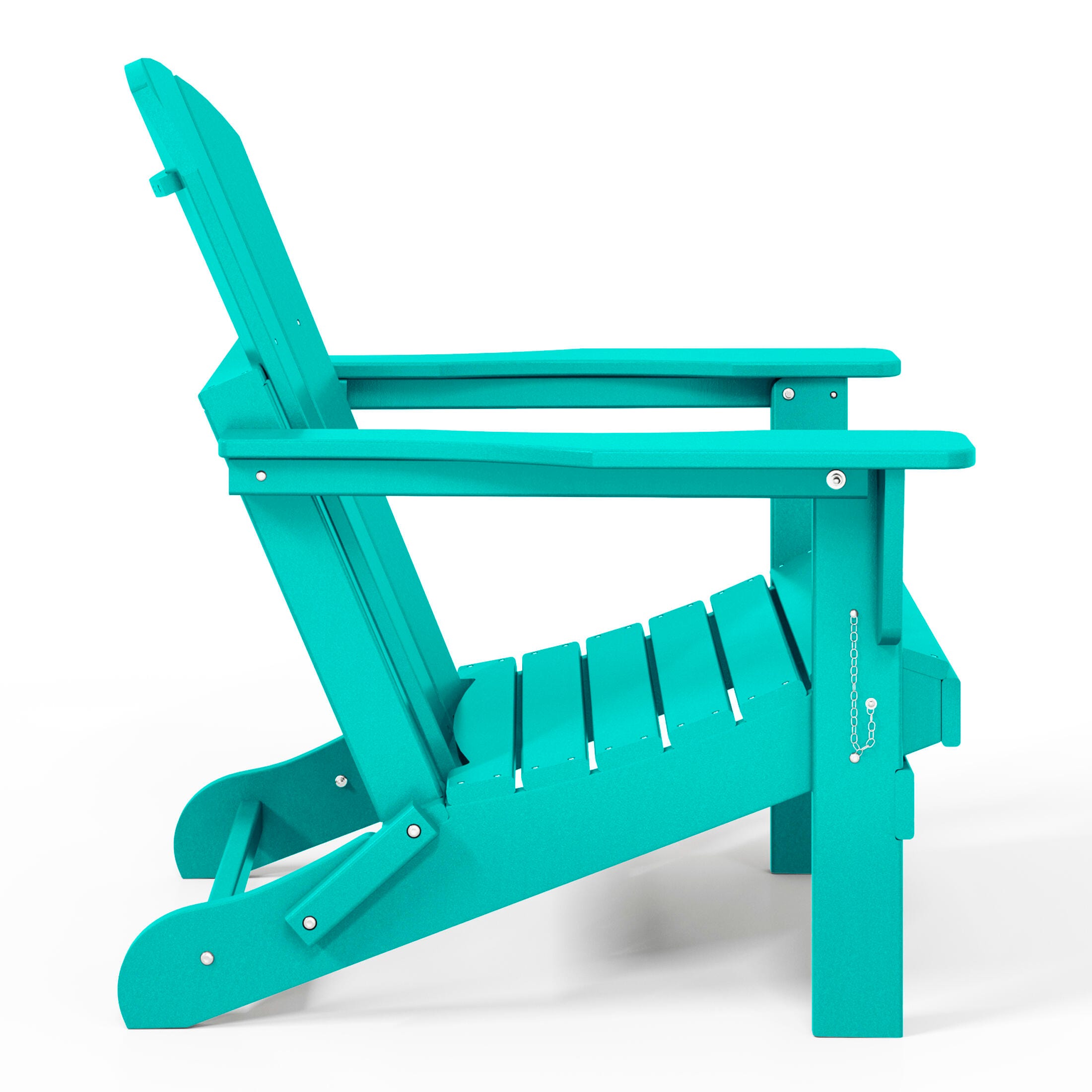 Westin Outdoor Newport Folding Poly Adirondack Chair (set Of 2), Turquoise, large