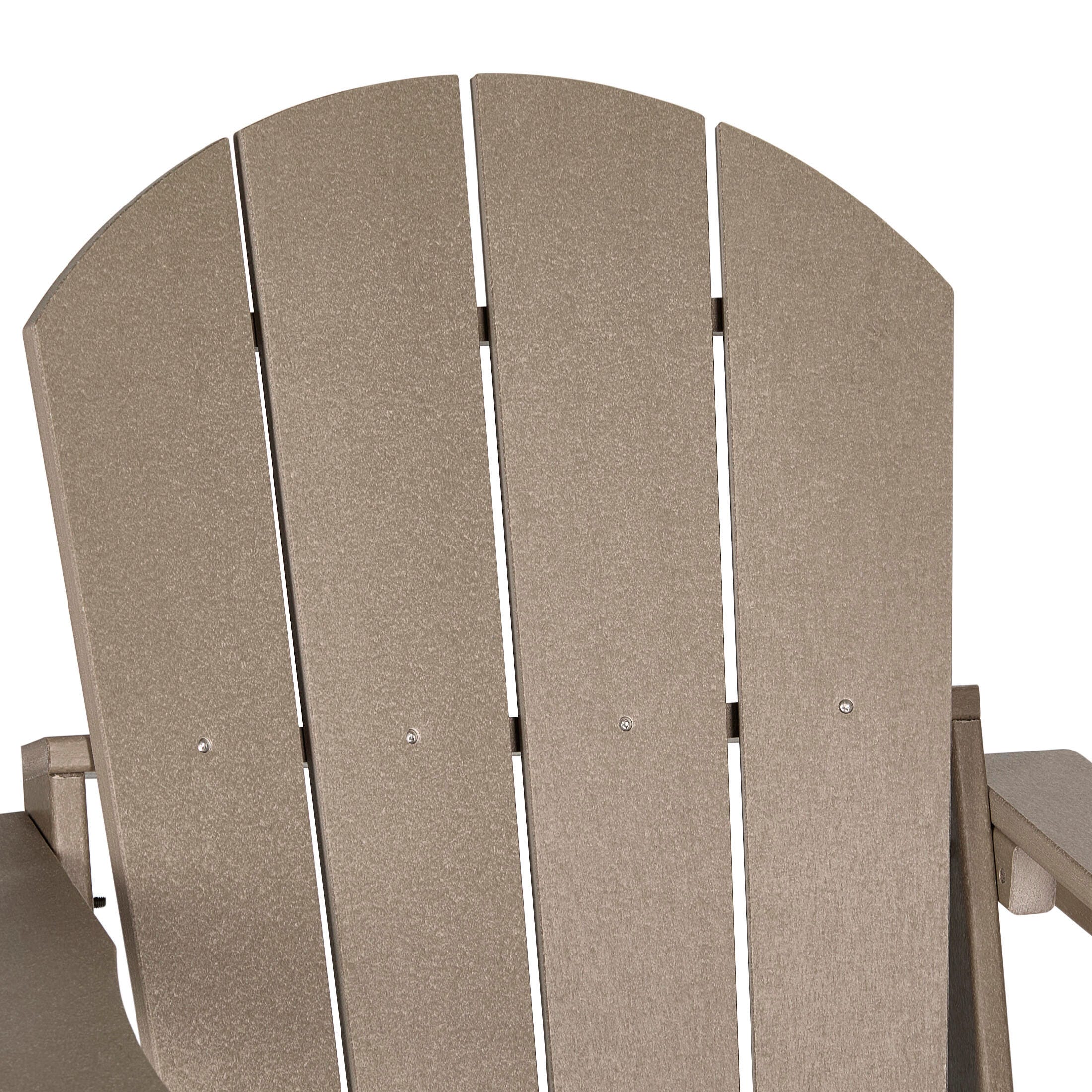 Westin Outdoor Newport Folding Poly Adirondack Chair (set Of 2), Weathered Wood, large
