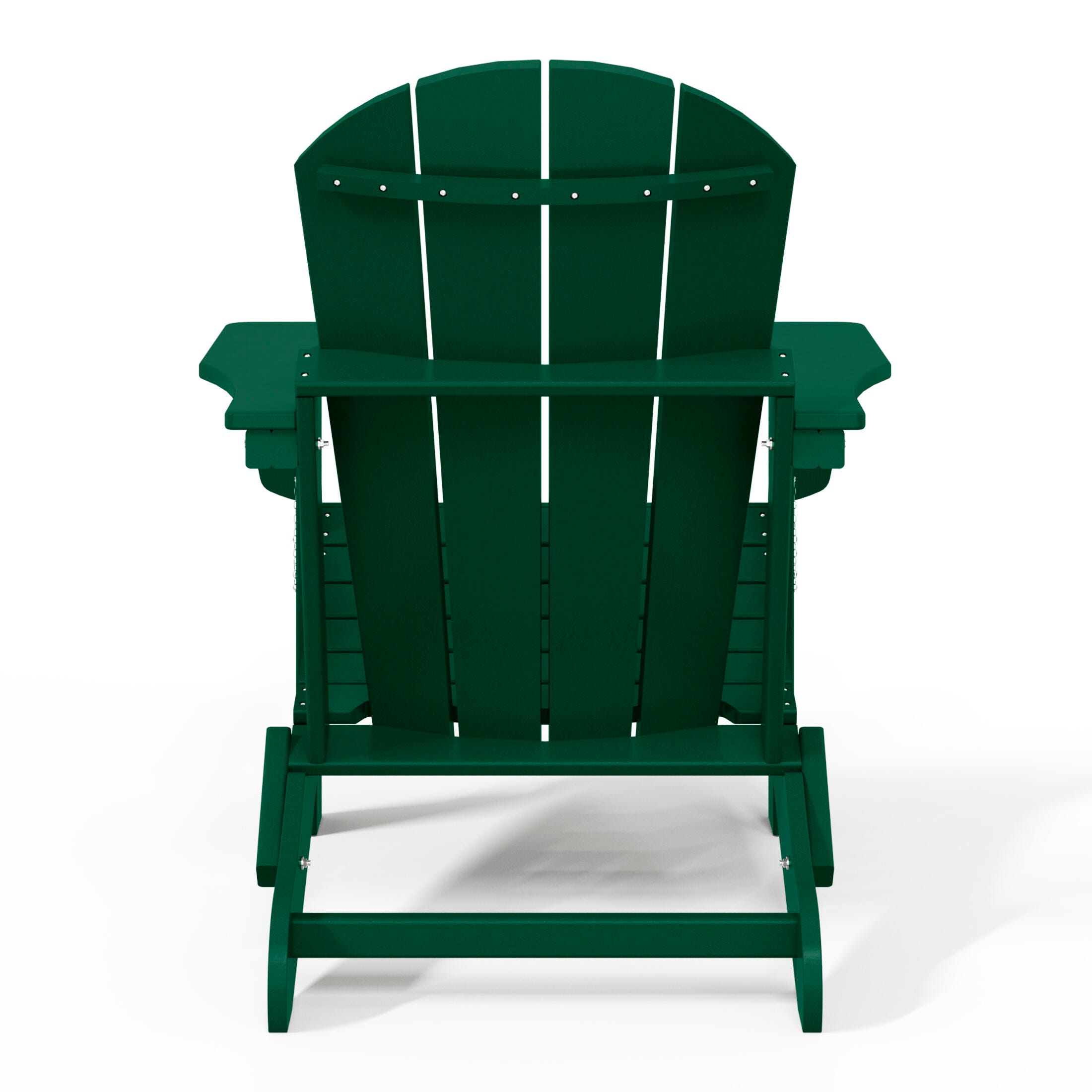 Westin Outdoor Newport Folding Poly Adirondack Chair (set Of 2), Dark Green, large