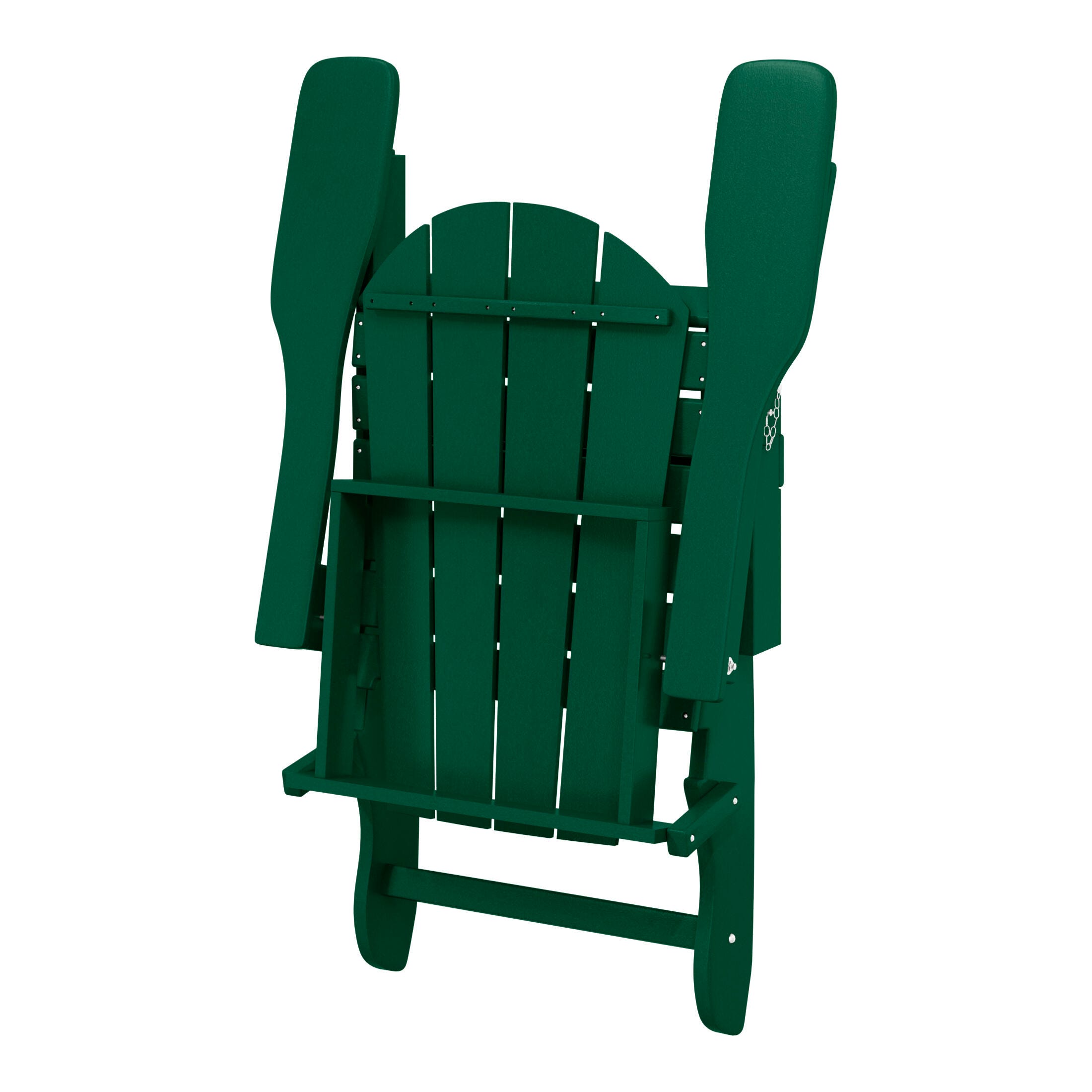 Westin Outdoor Newport Folding Poly Adirondack Chair (set Of 2), Dark Green, large