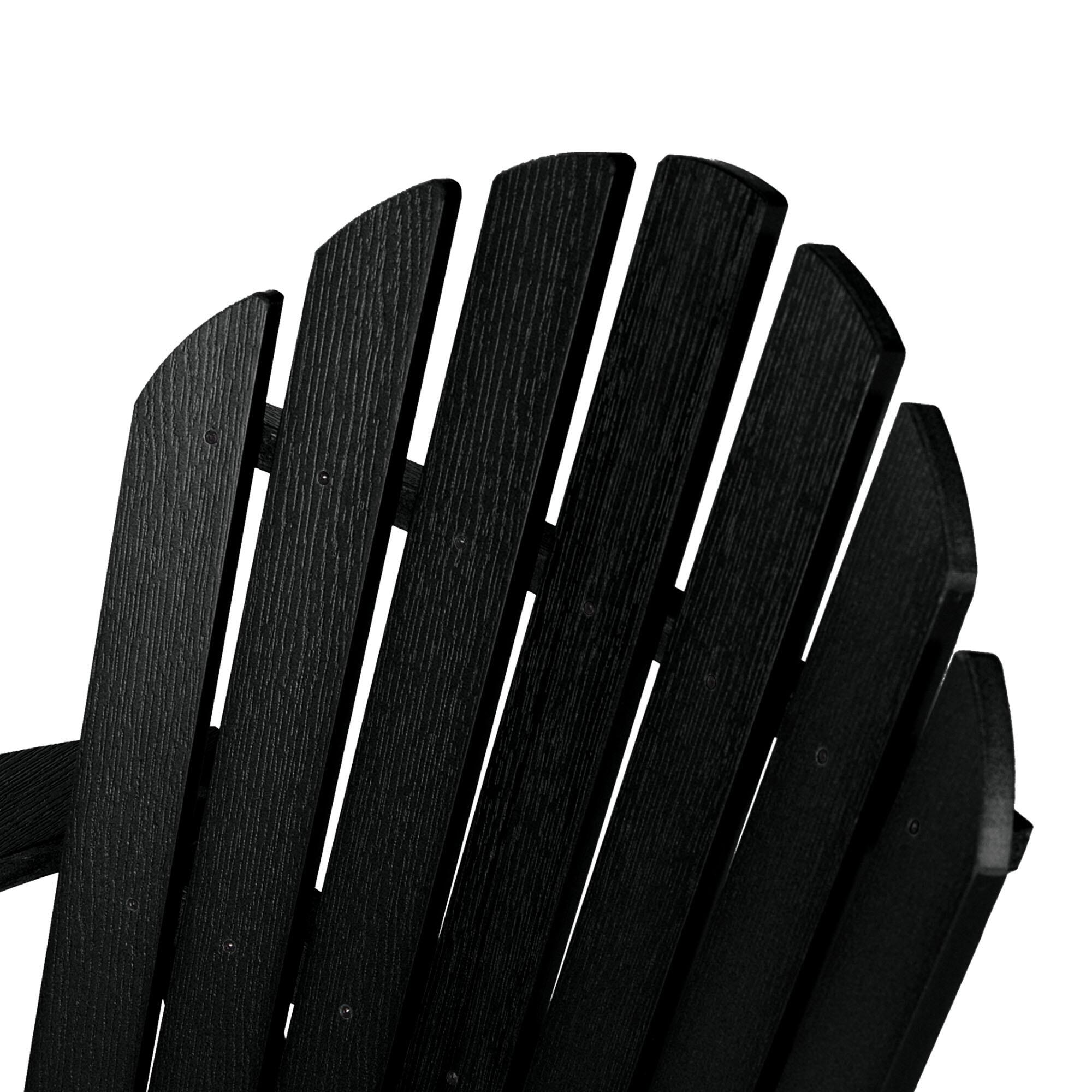 Highwood® Hamilton Outdoor Folding and Reclining Adirondack Chair, Black, large