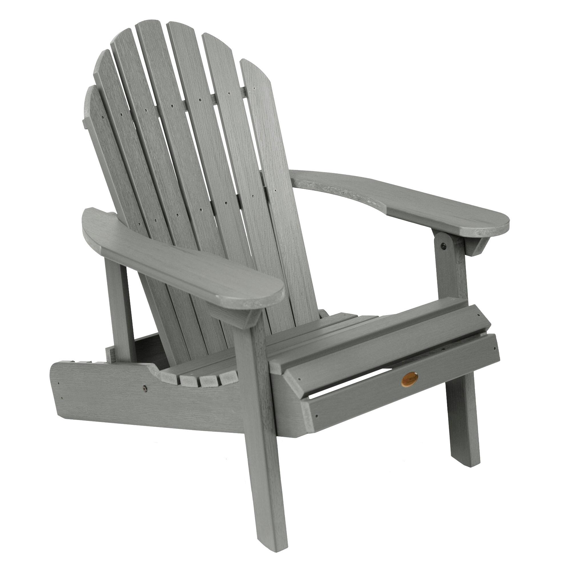 Highwood&reg; Hamilton Outdoor Folding and Reclining Adirondack Chair, Coastal Teak, large
