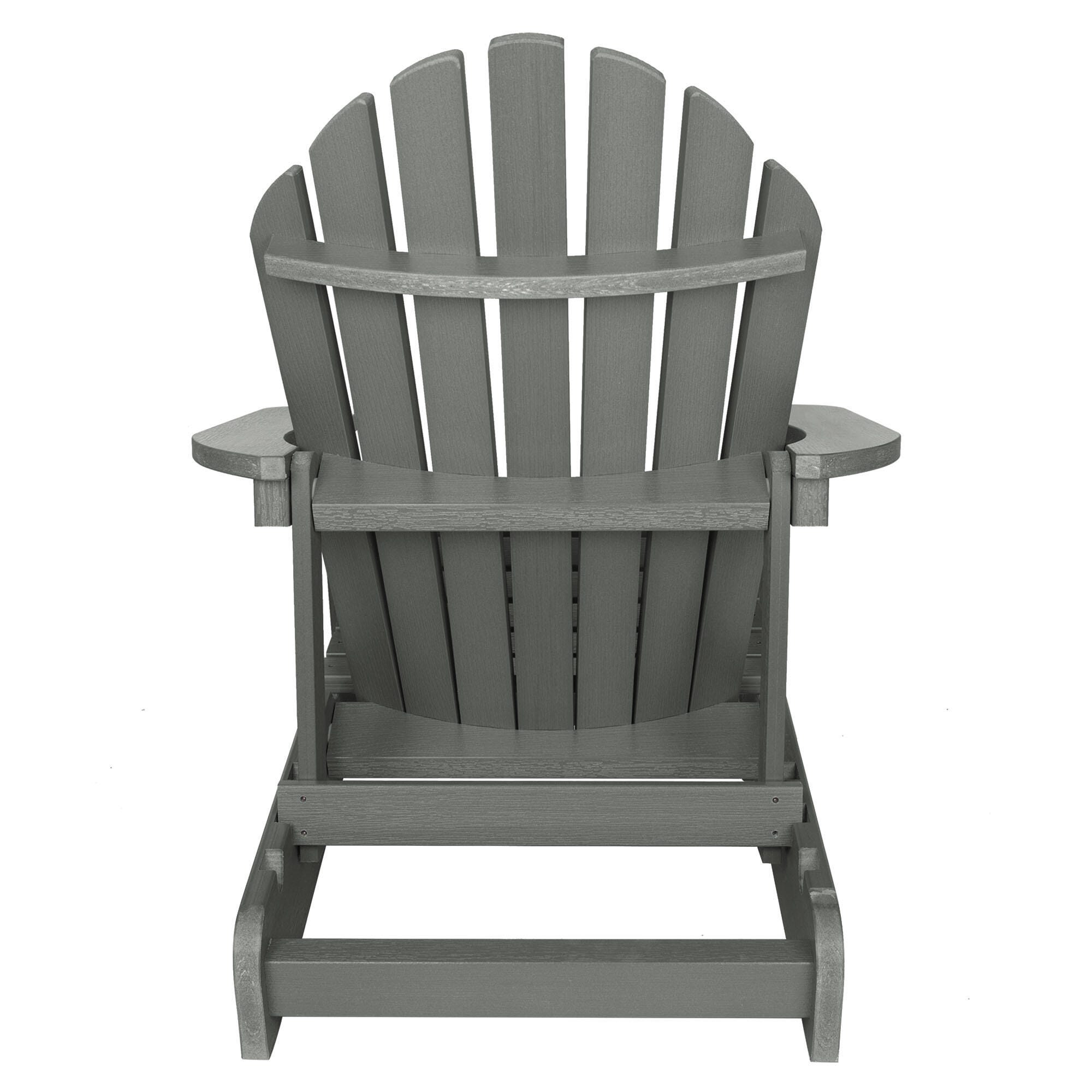Highwood® Hamilton Outdoor Folding and Reclining Adirondack Chair, Coastal Teak, large