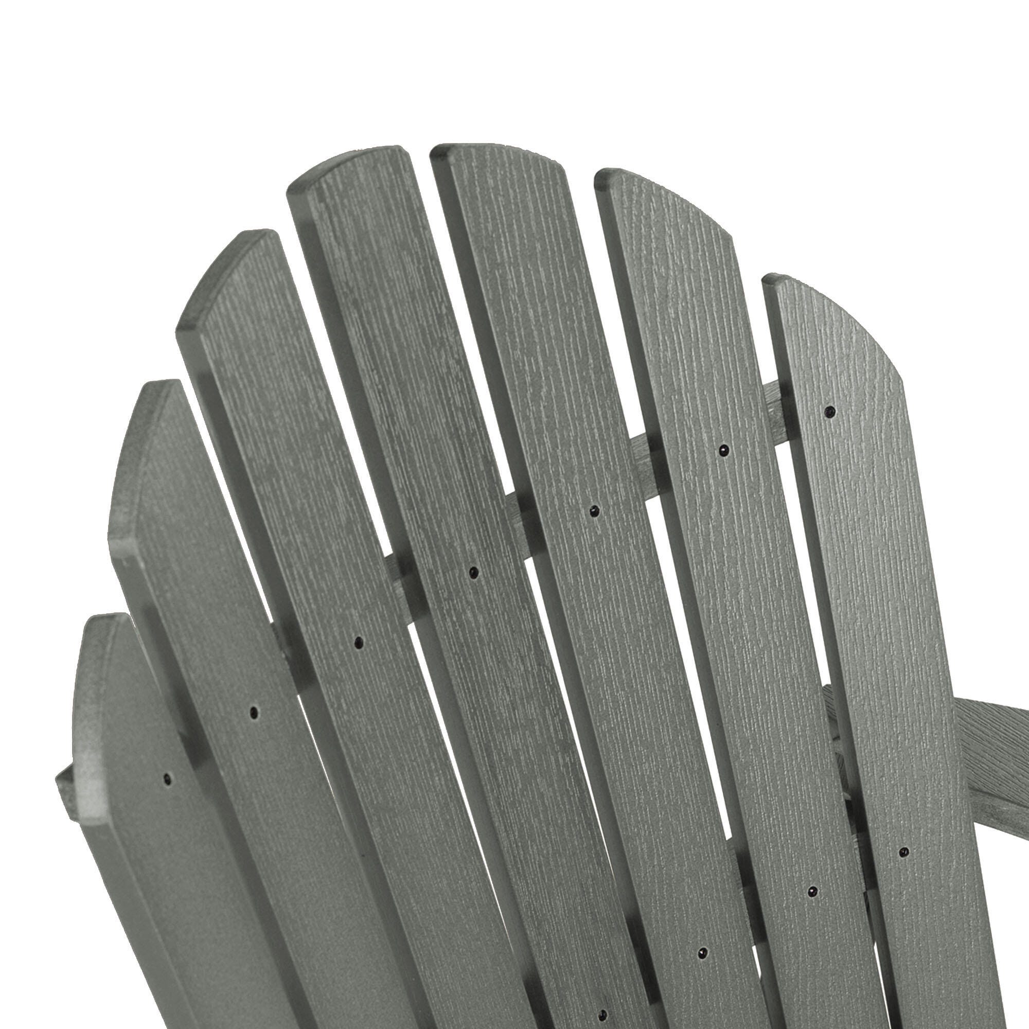 Highwood® Hamilton Outdoor Folding and Reclining Adirondack Chair, Coastal Teak, large
