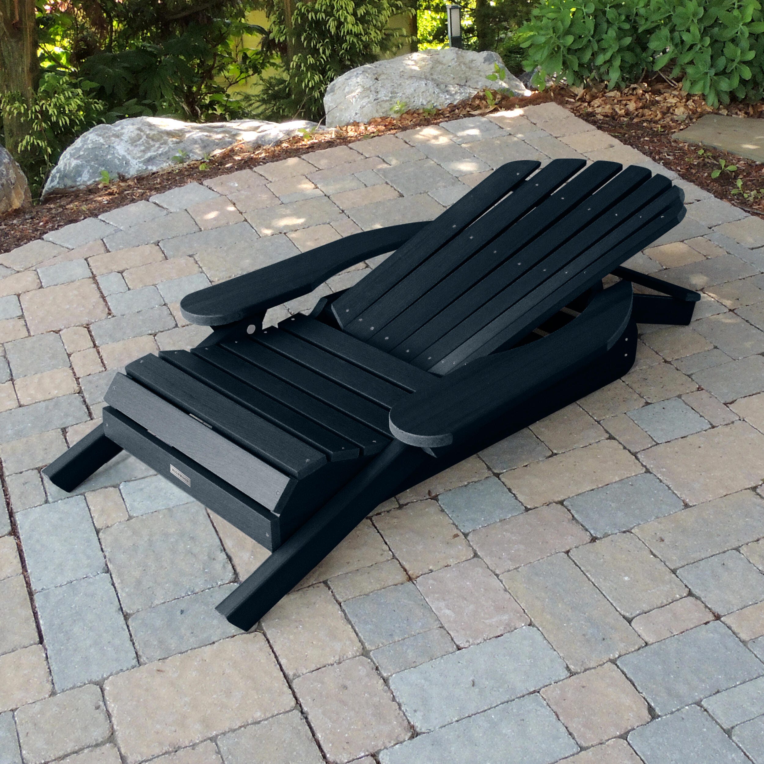 Highwood® Hamilton Outdoor Folding and Reclining Adirondack Chair, Federal Blue, large