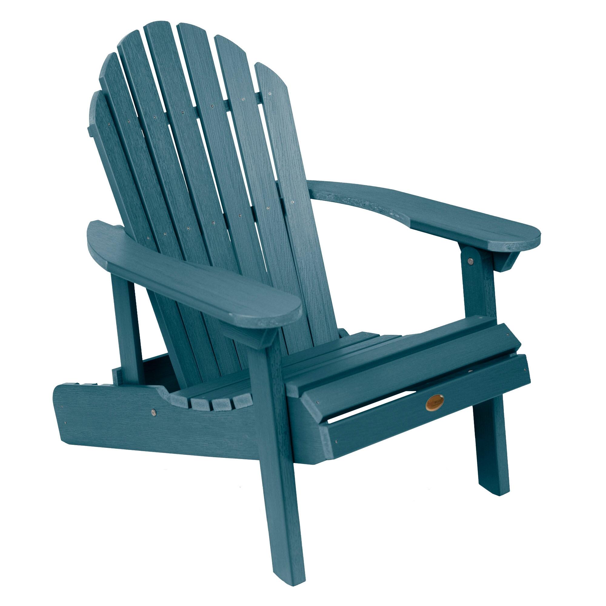 Highwood&reg; Hamilton Outdoor Folding and Reclining Adirondack Chair, Nantucket Blue, large