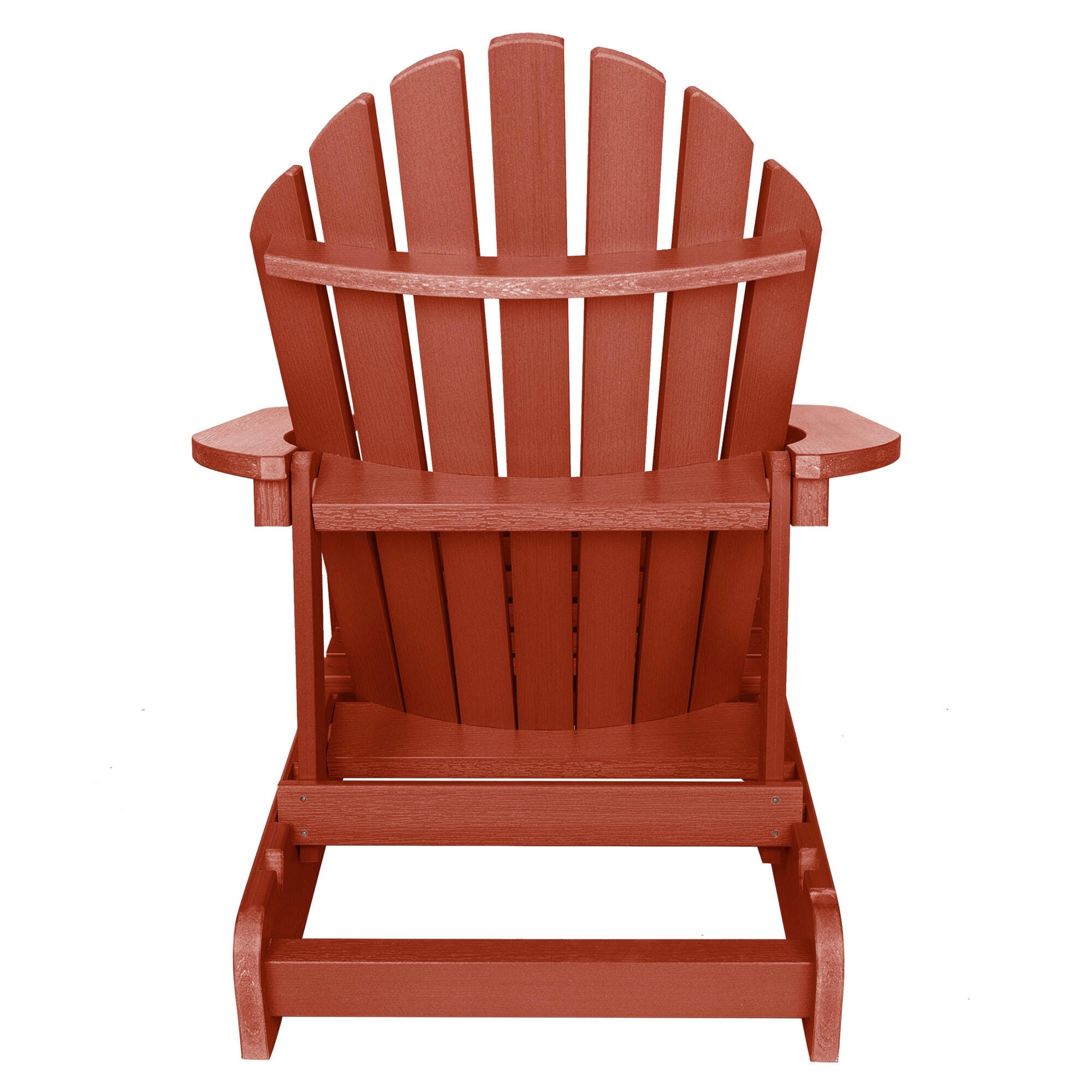 Highwood® Hamilton Outdoor Folding and Reclining Adirondack Chair, Rustic Red, large