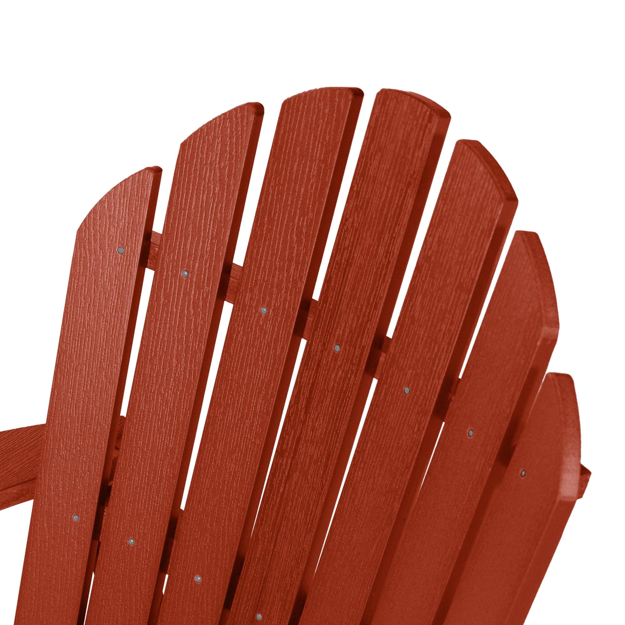 Highwood® Hamilton Outdoor Folding and Reclining Adirondack Chair, Rustic Red, large