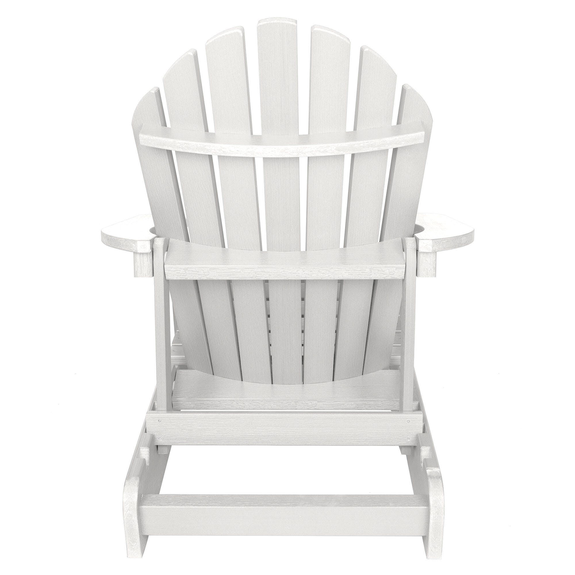 Highwood® Hamilton Outdoor Folding and Reclining Adirondack Chair, White, large