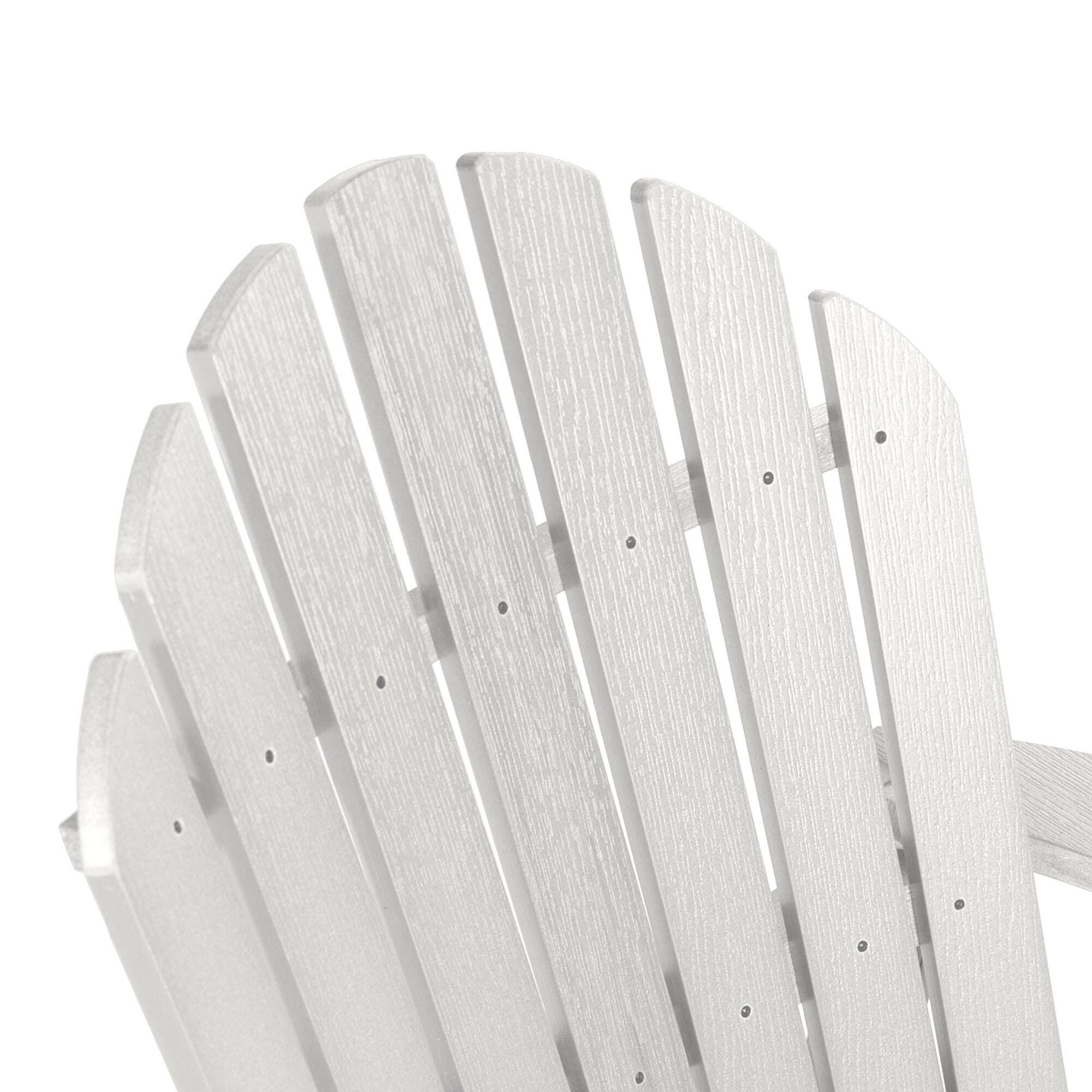 Highwood® Hamilton Outdoor Folding and Reclining Adirondack Chair, White, large