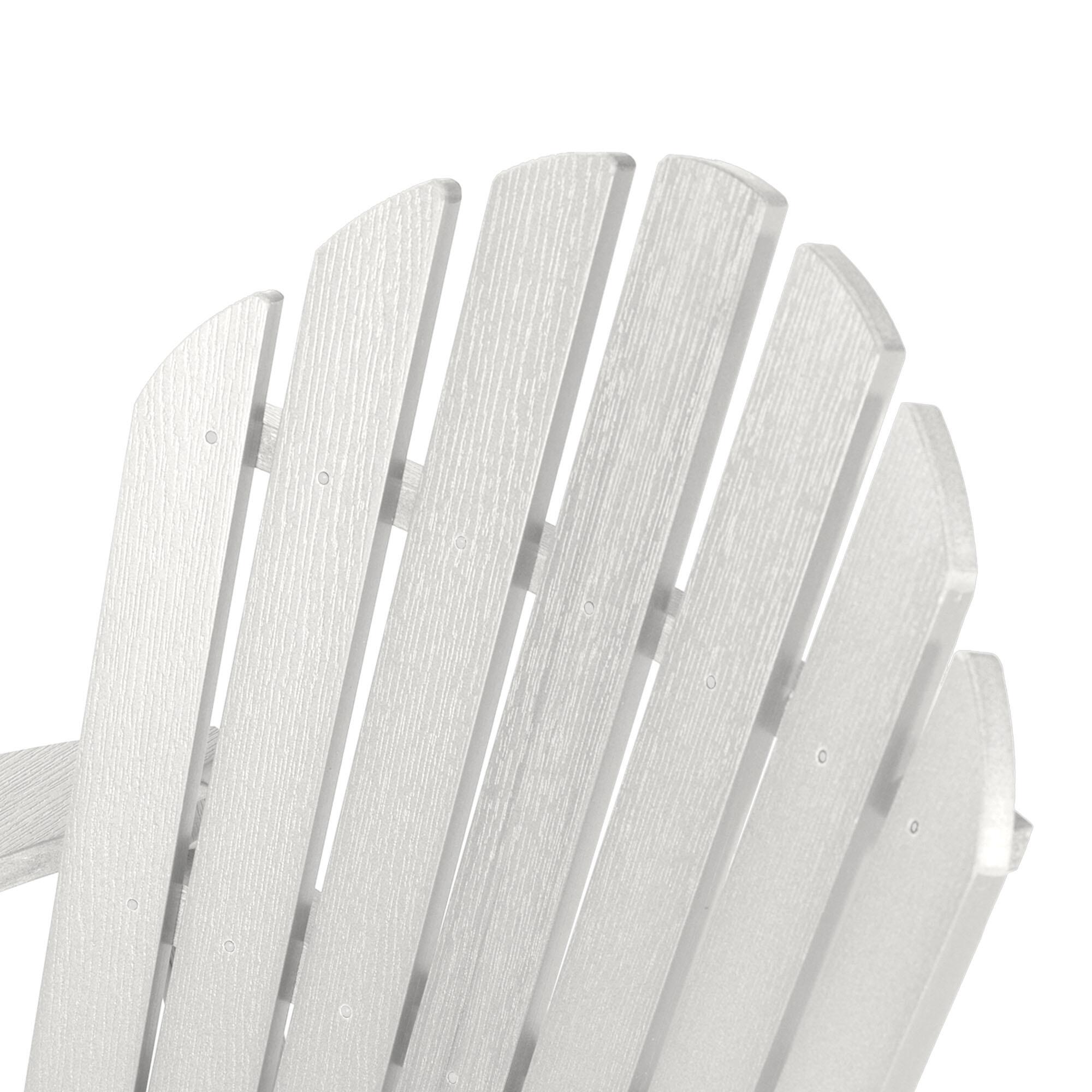 Highwood® Hamilton Outdoor Folding and Reclining Adirondack Chair, White, large