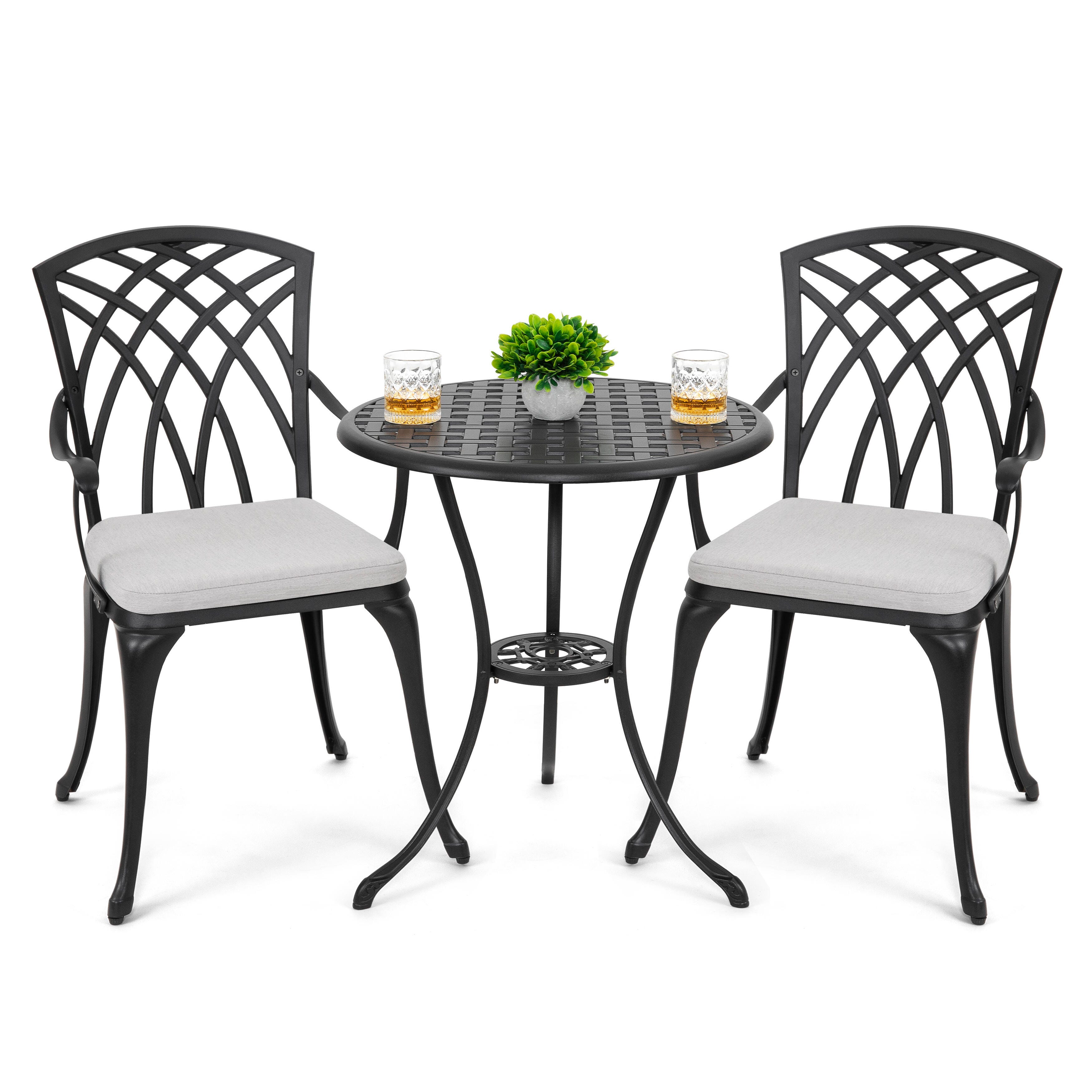 Nuu Garden Outdoor Bistro Table and 2 Chairs, , large