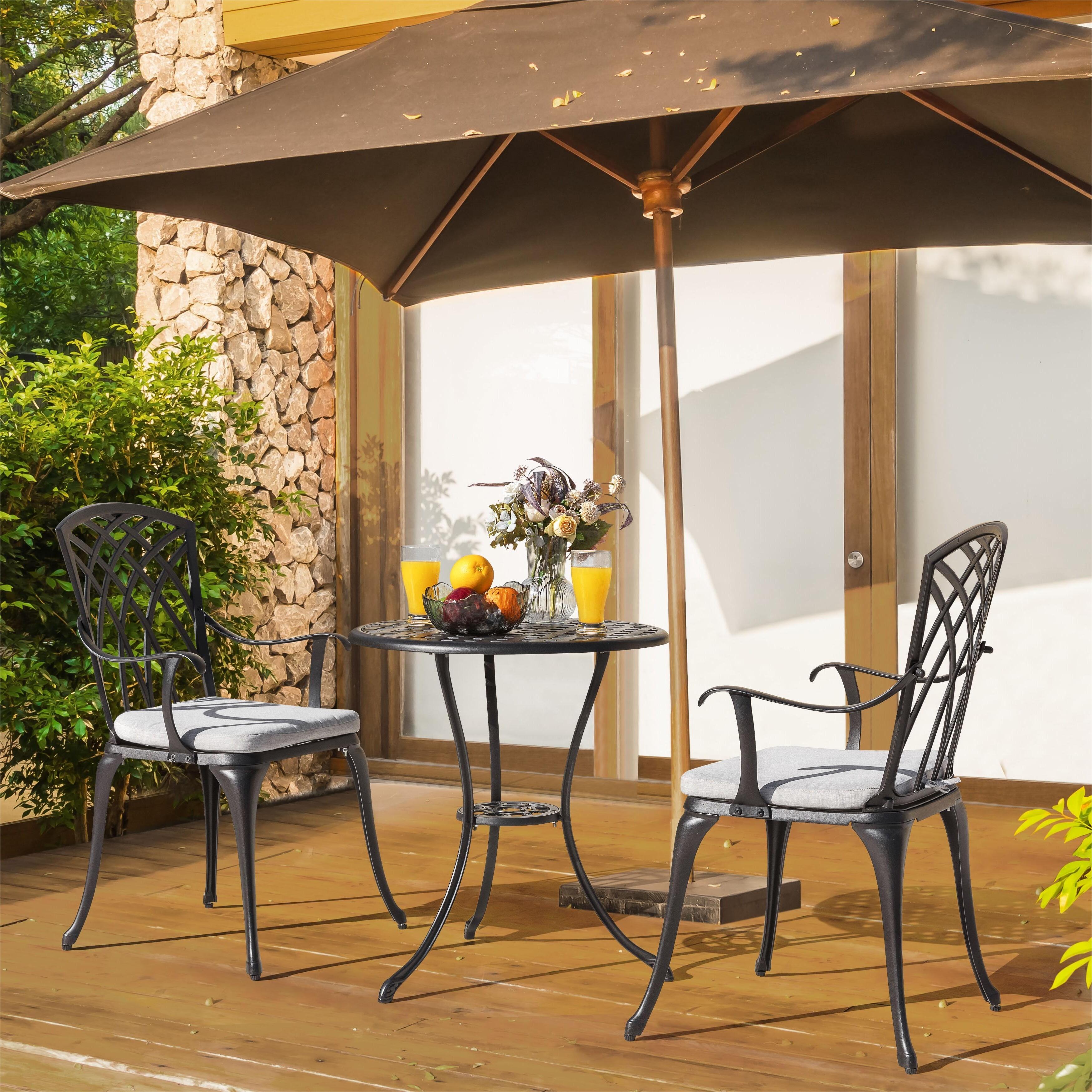 Nuu Garden Outdoor Bistro Table and 2 Chairs, , large