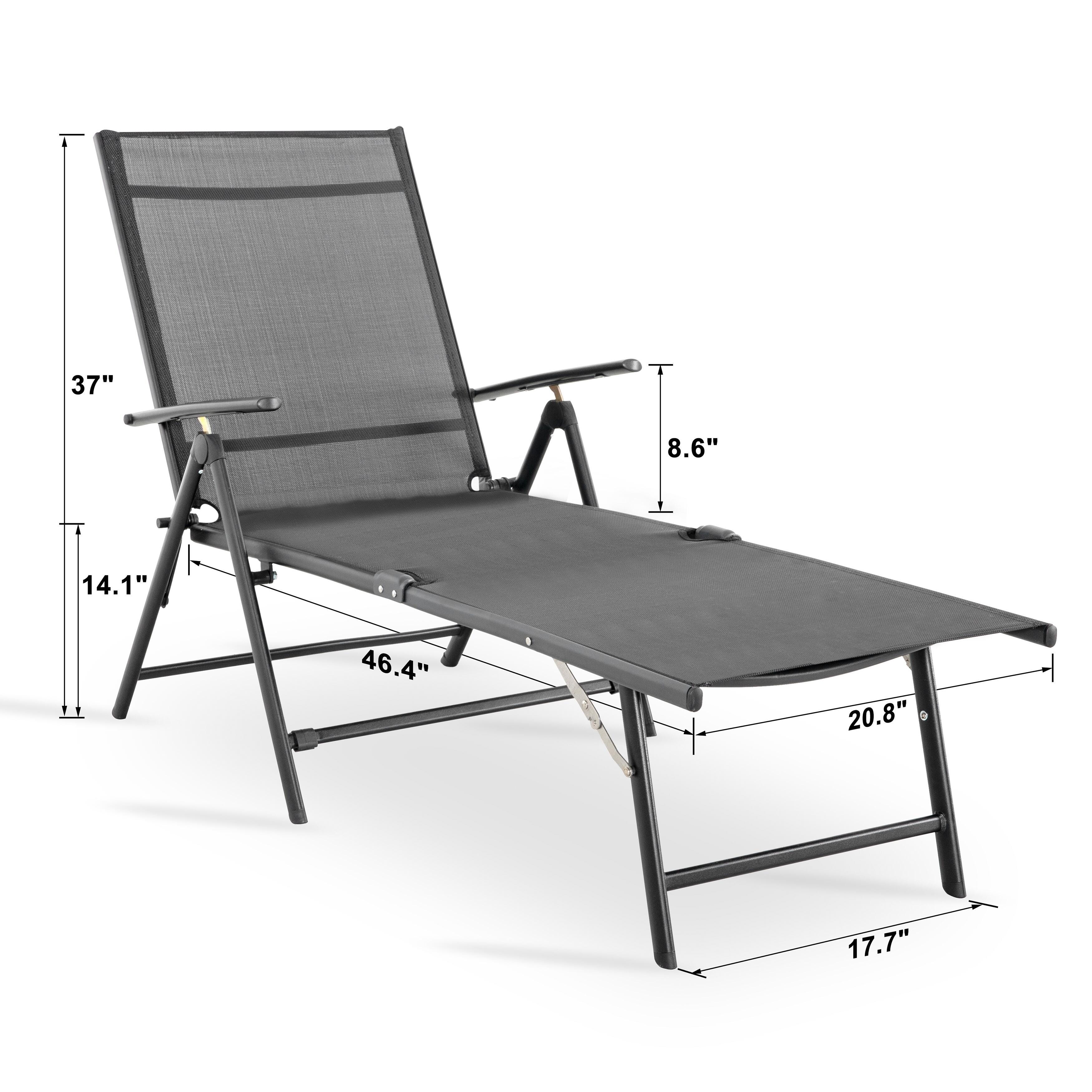 Nuu Garden Outdoor Reclining Chaise Lounge Chair, , large
