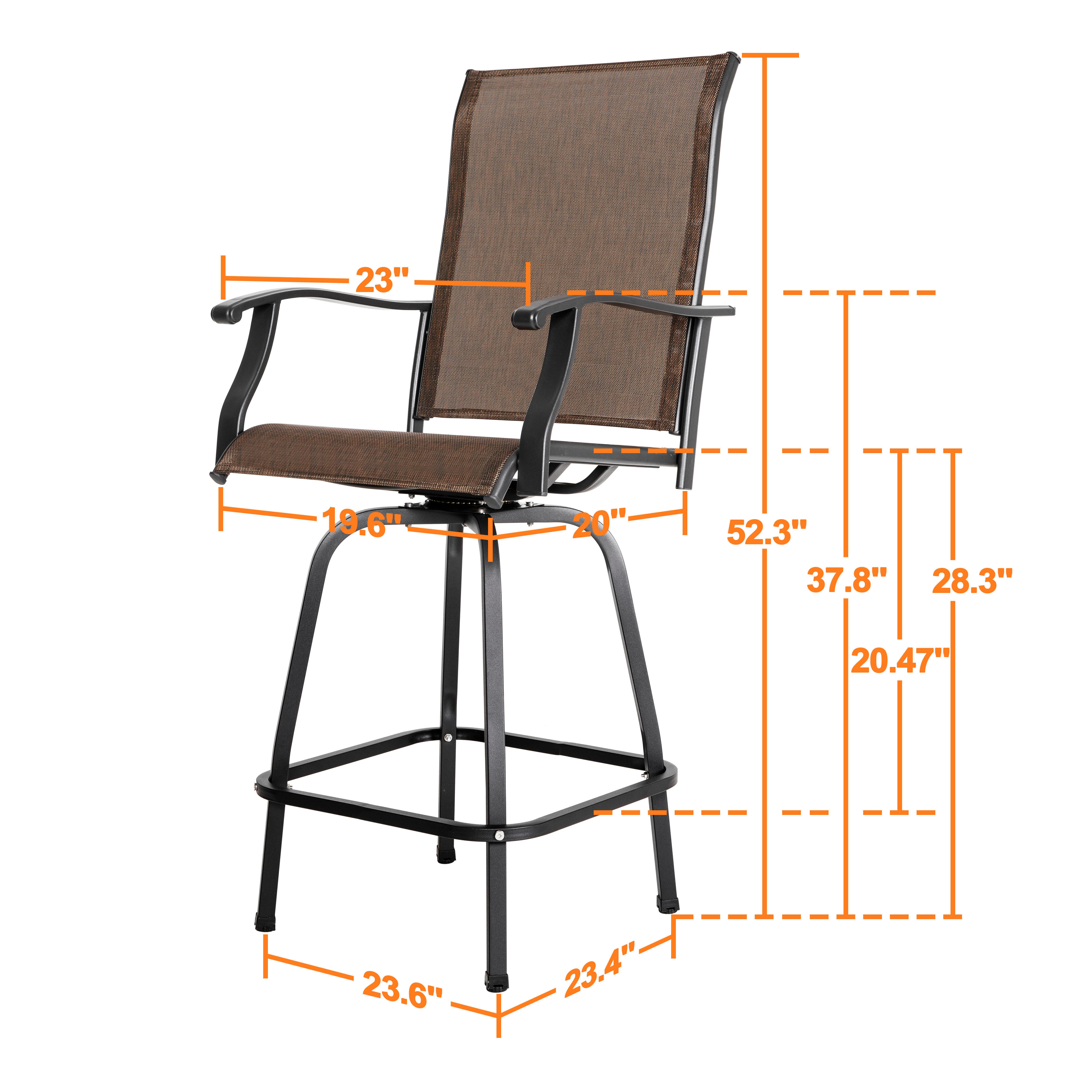 Nuu Garden Outdoor Patio Swivel Bar Stools, , large