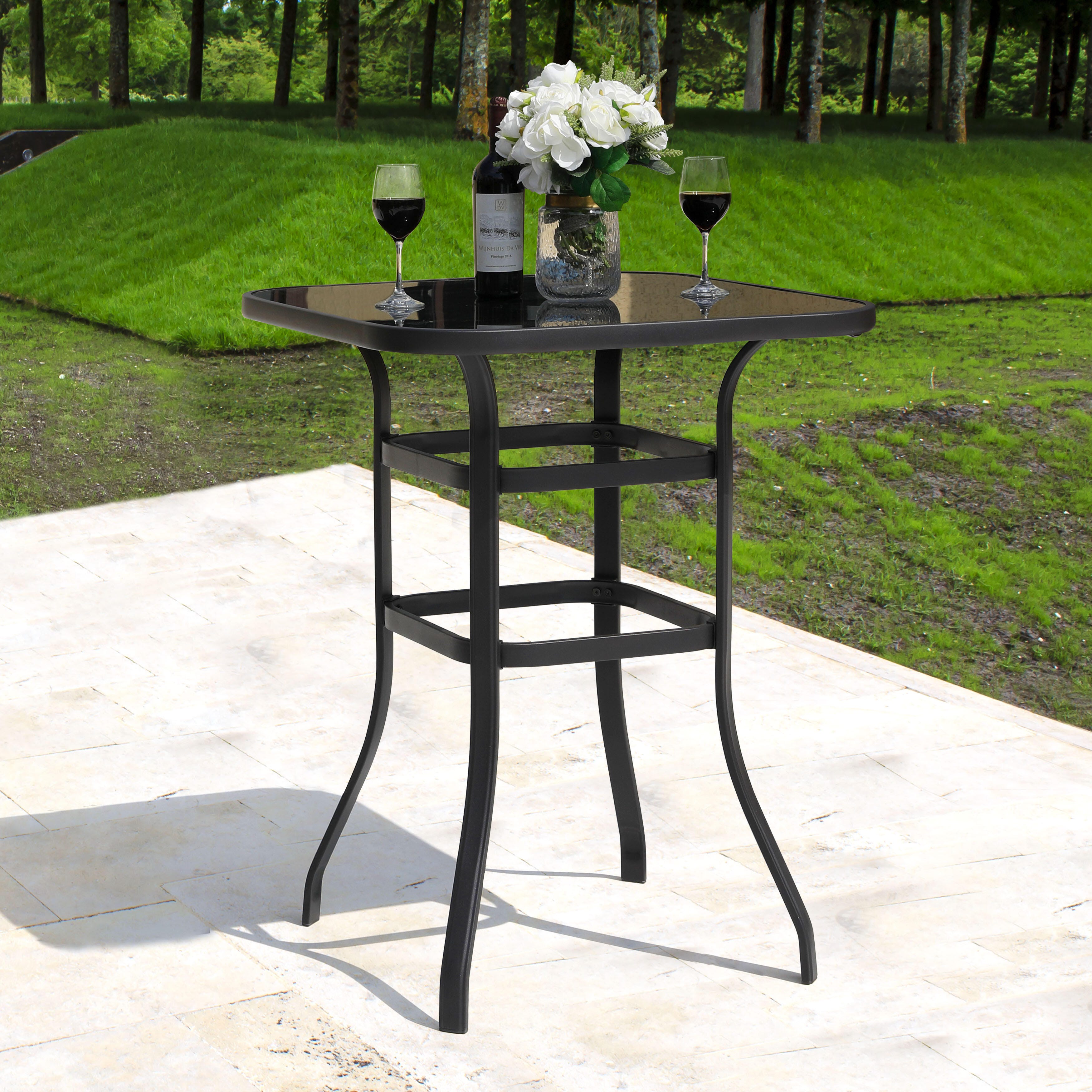 Nuu Garden Outdoor 32" Square Bar Table, , large