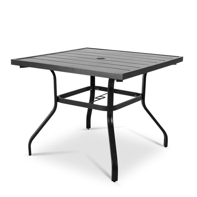 Nuu Garden Outdoor Square Dining Table, Black