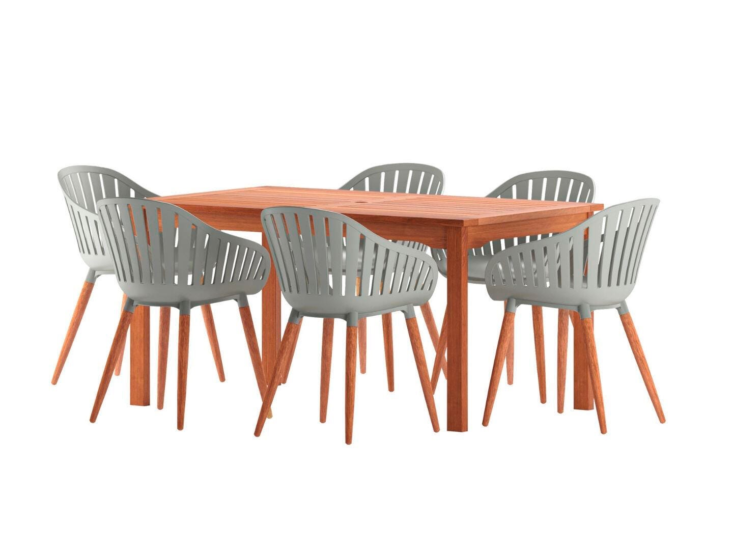 Amazonia 7-Piece Outdoor Patio Dining Set, , large