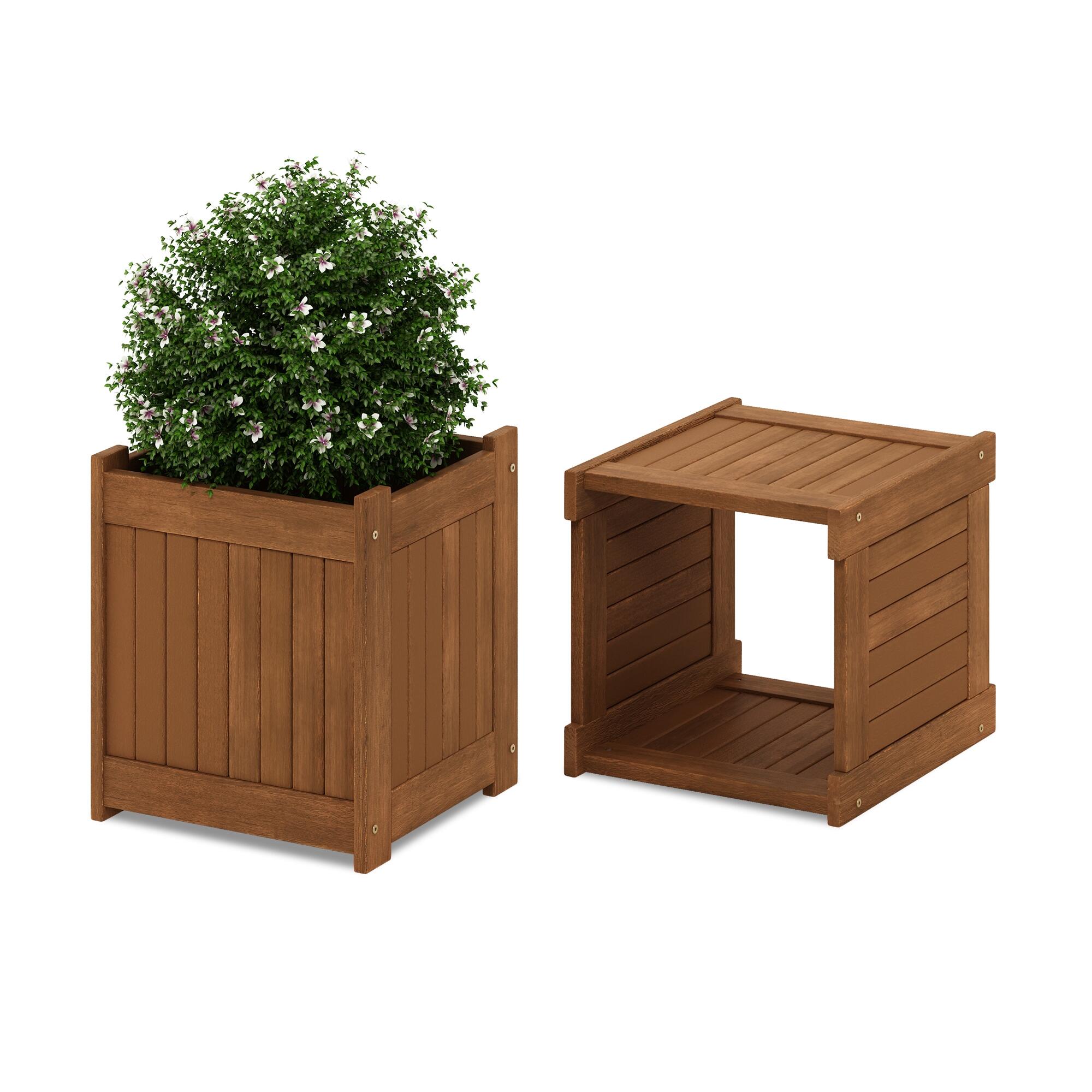 Furinno Tioman Outdoor Hardwood Planter Box, , large