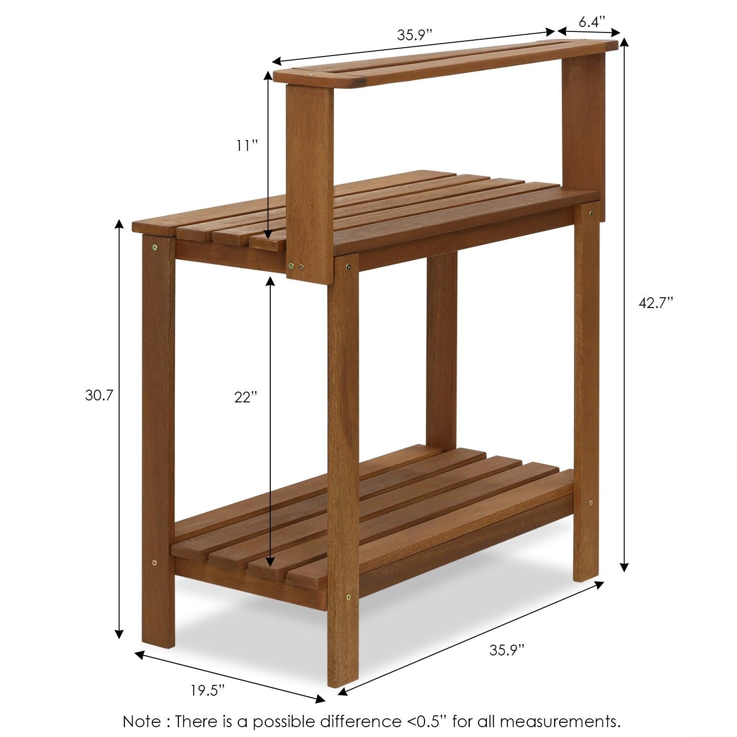 Furinno Tioman Outdoor Hardwood Potting Bench, , large