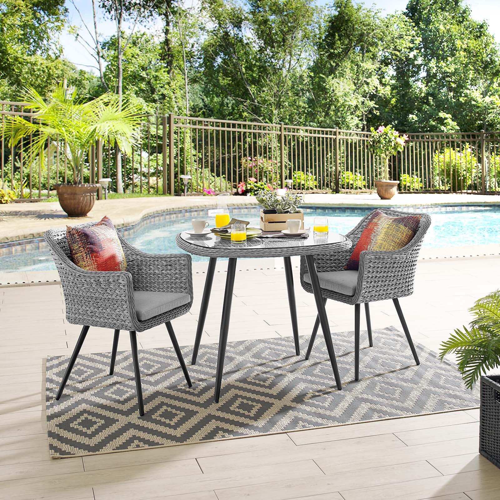 Modway Endeavor Outdoor Weather Resistant Dining 3-Piece Set, , rollover