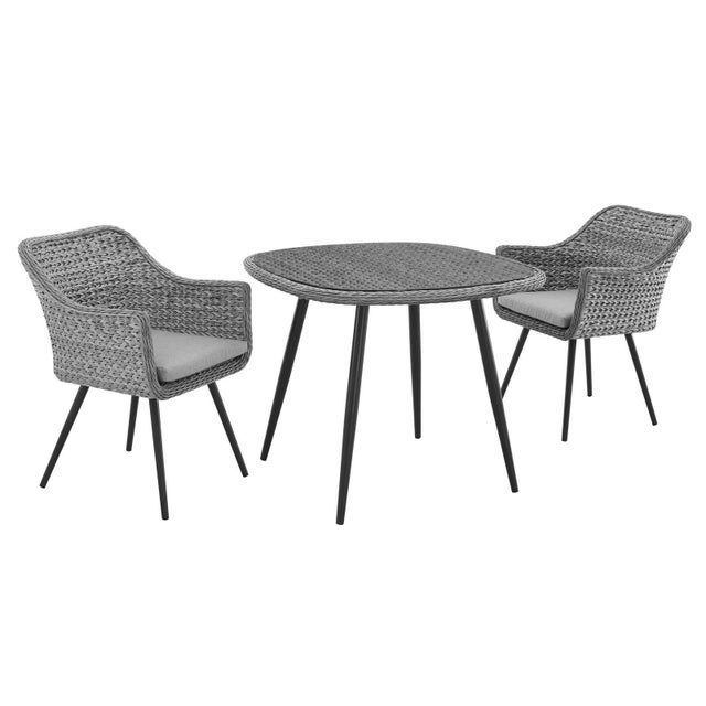 Modway Endeavor Outdoor Weather Resistant Dining 3-Piece Set