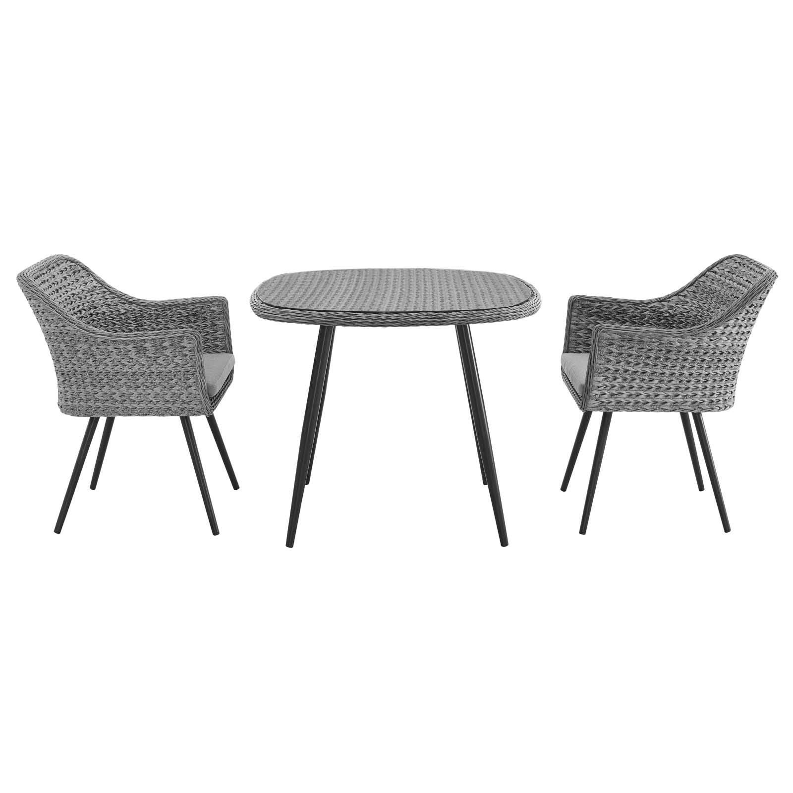 Modway Endeavor Outdoor Weather Resistant Dining 3-Piece Set, , large