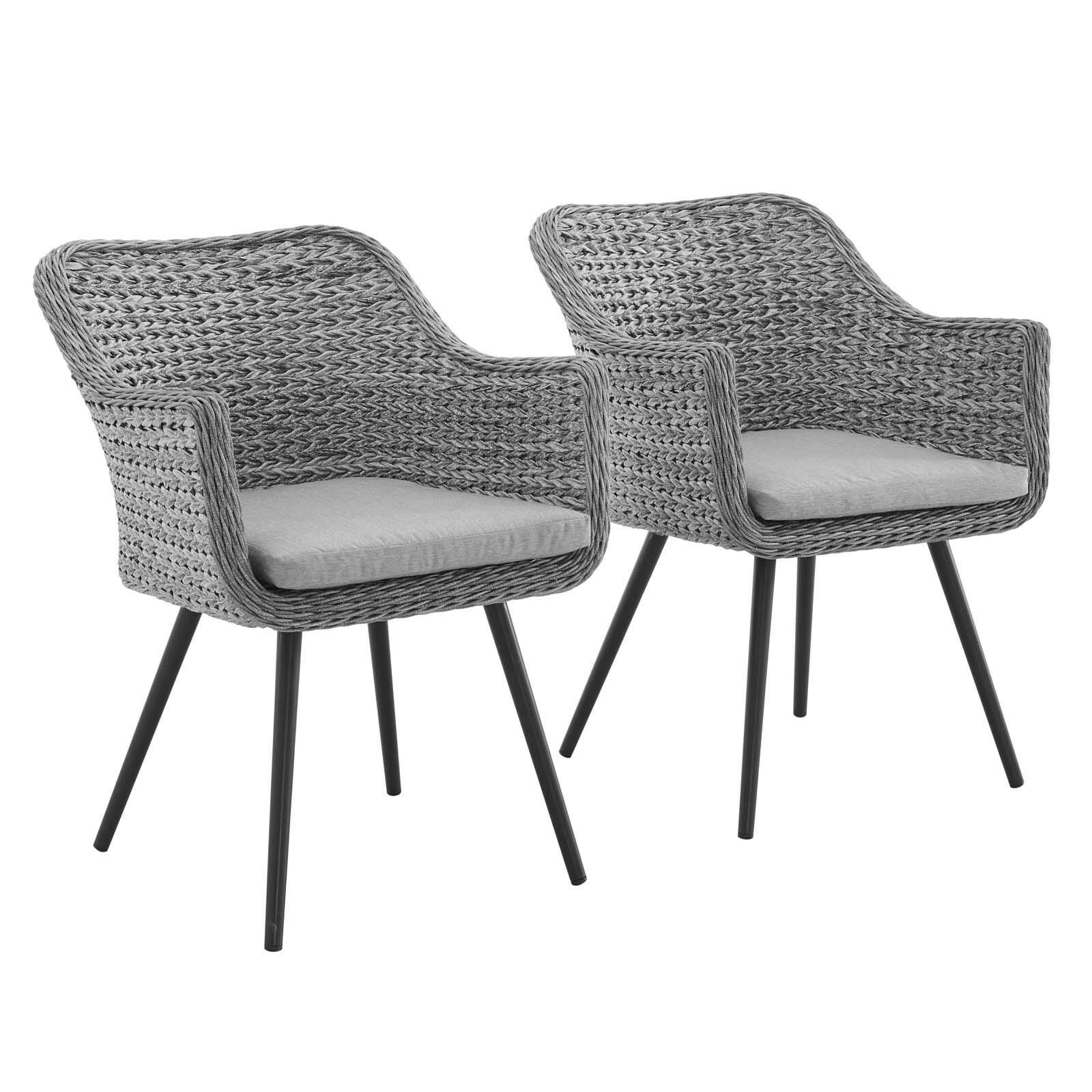 Modway Endeavor Outdoor Weather Resistant Dining Armchair (Set of 2), , large