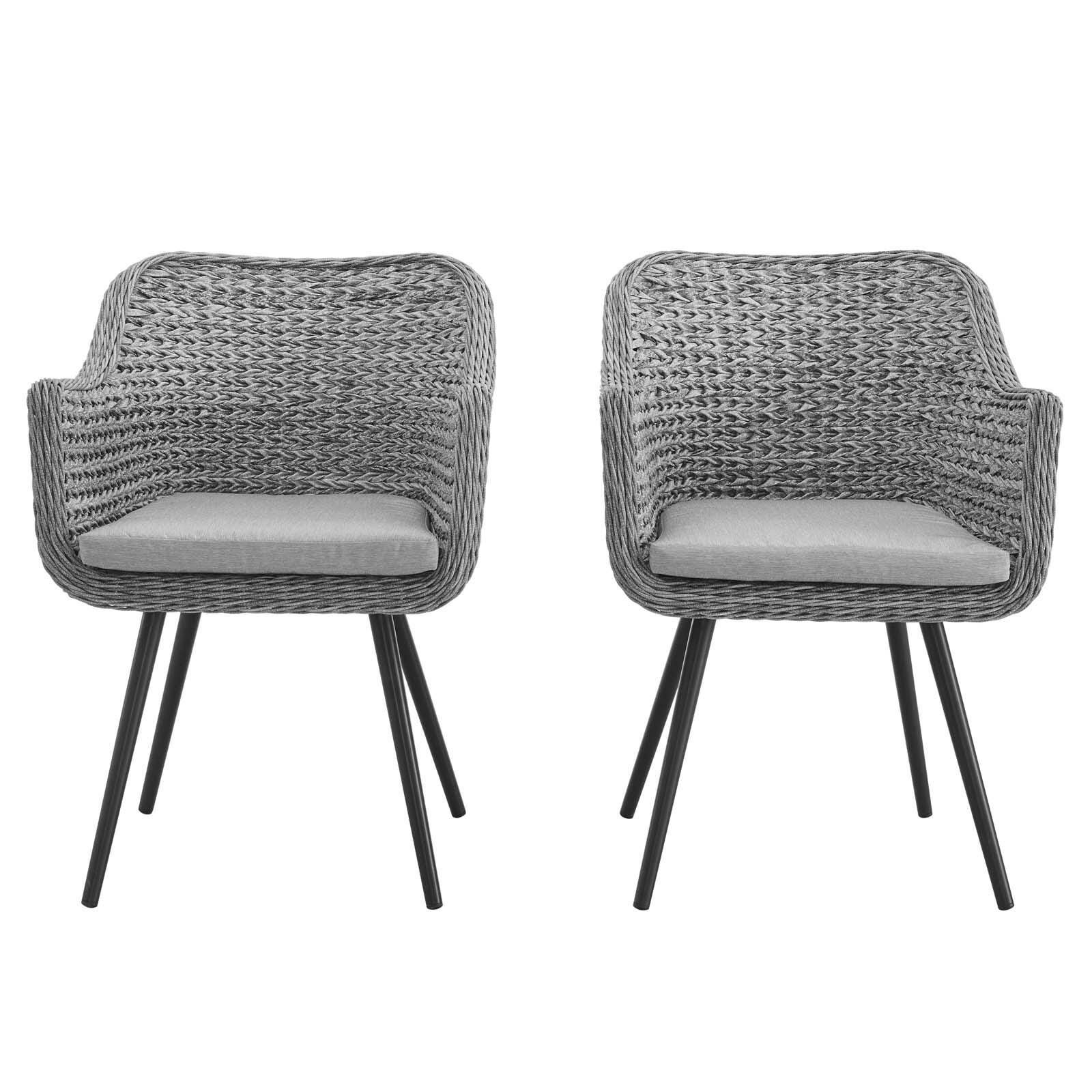 Modway Endeavor Outdoor Weather Resistant Dining Armchair (Set of 2), , large