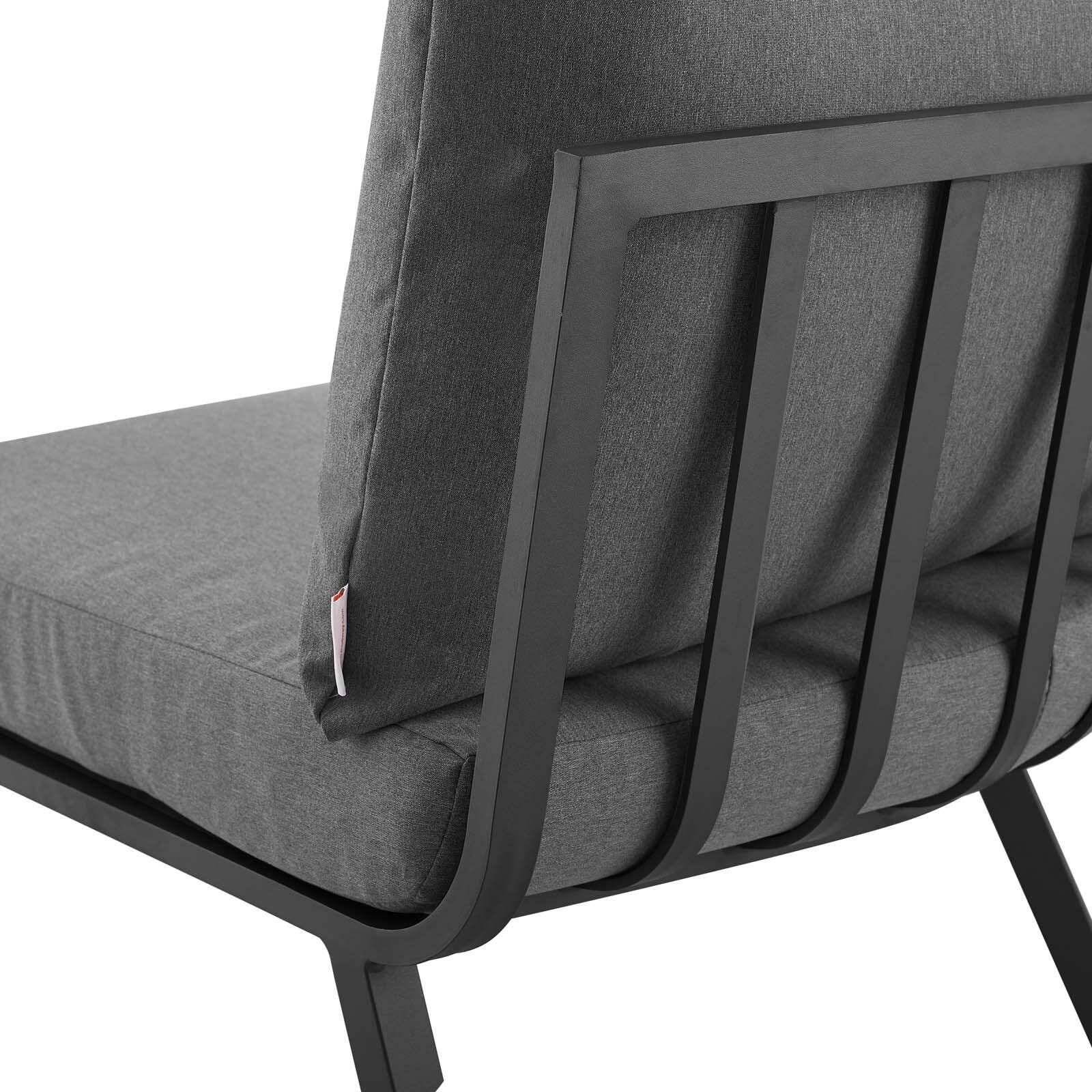 Modway Riverside Outdoor Weather Resistant Sectional Sofa 2-Piece Set, Gray/Charcoal, large