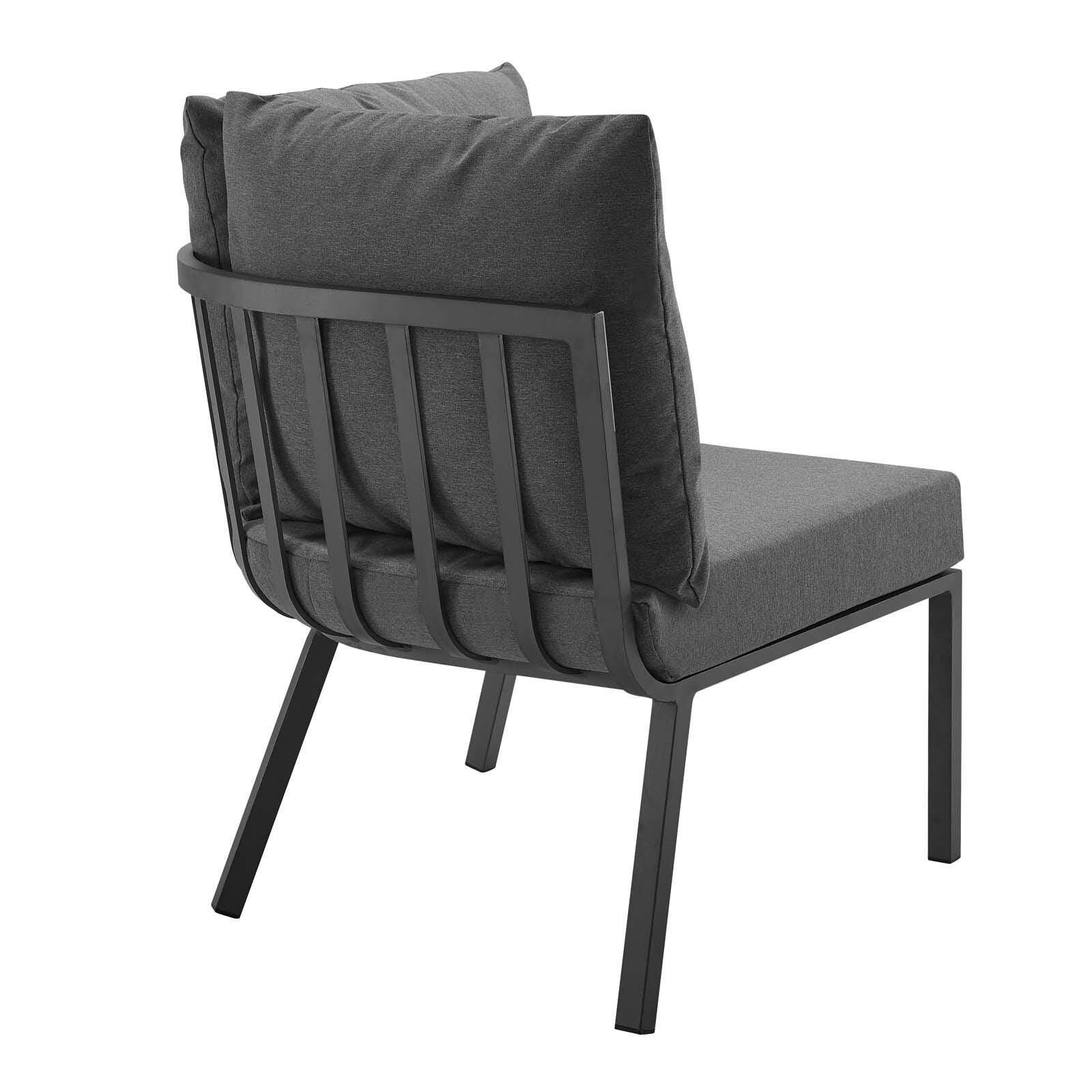 Modway Riverside Outdoor Weather Resistant Sectional Sofa 2-Piece Set, Gray/Charcoal, large