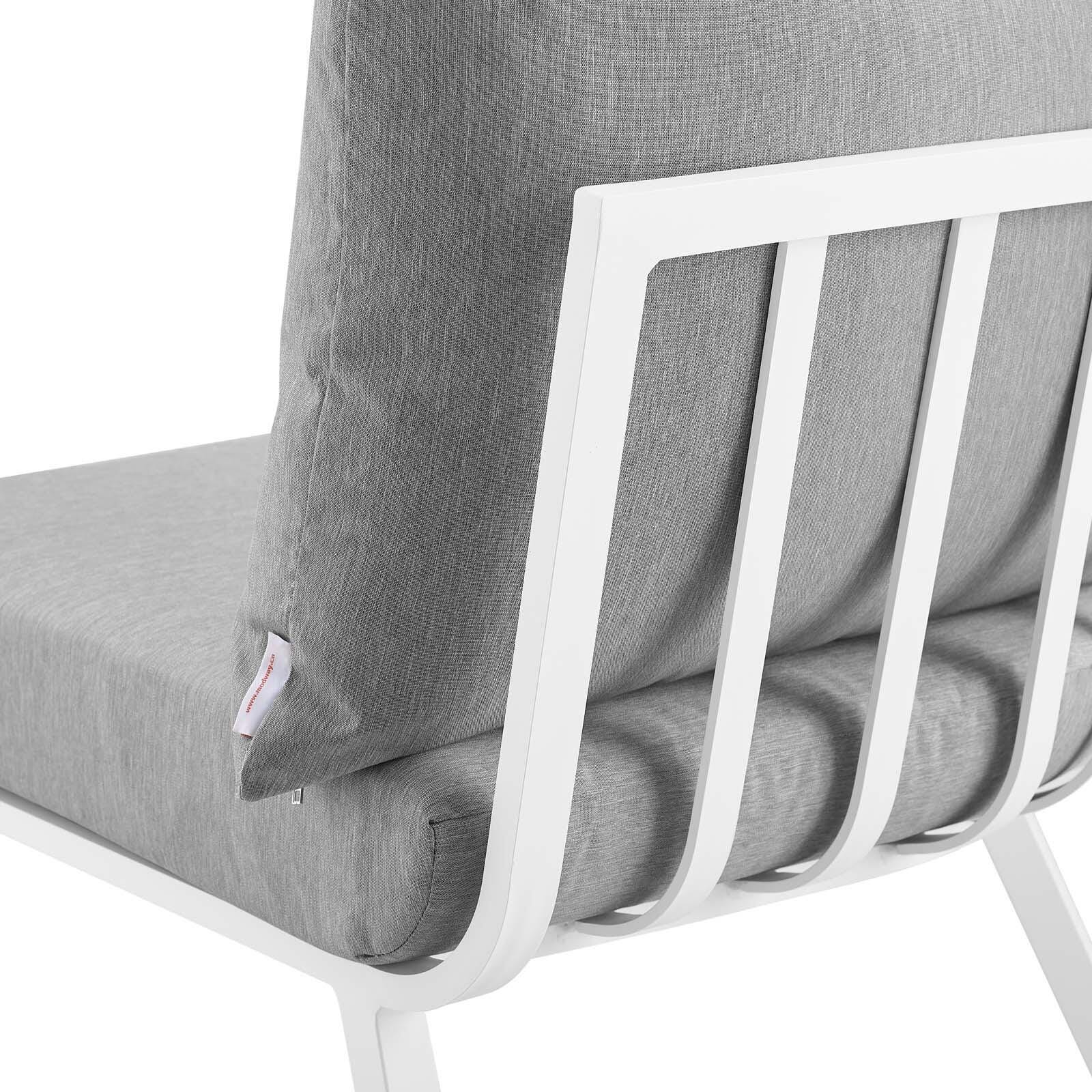 Riverside Outdoor Weather Resistant Sectional Sofa 2-Piece Set, White/Gray, large
