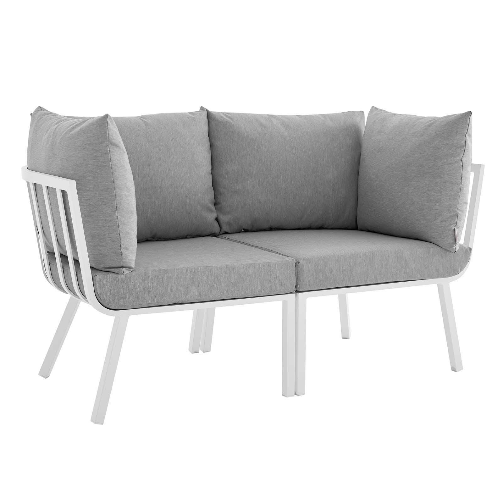 Modway Riverside Outdoor Weather Resistant Sectional Sofa 2-Piece Set