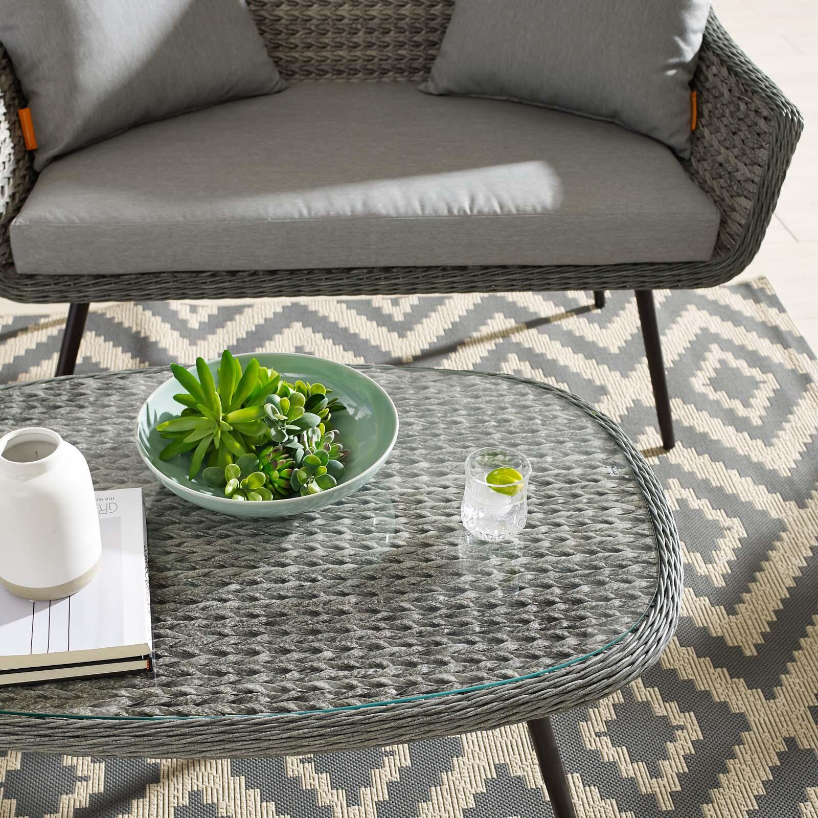 Modway Endeavor Outdoor Weather Resistant Coffee Table, , large